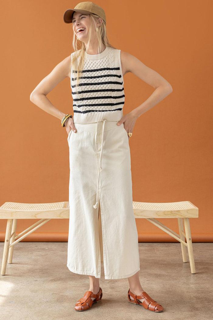 CROPPED CABLE TANK SWEATER Product Image