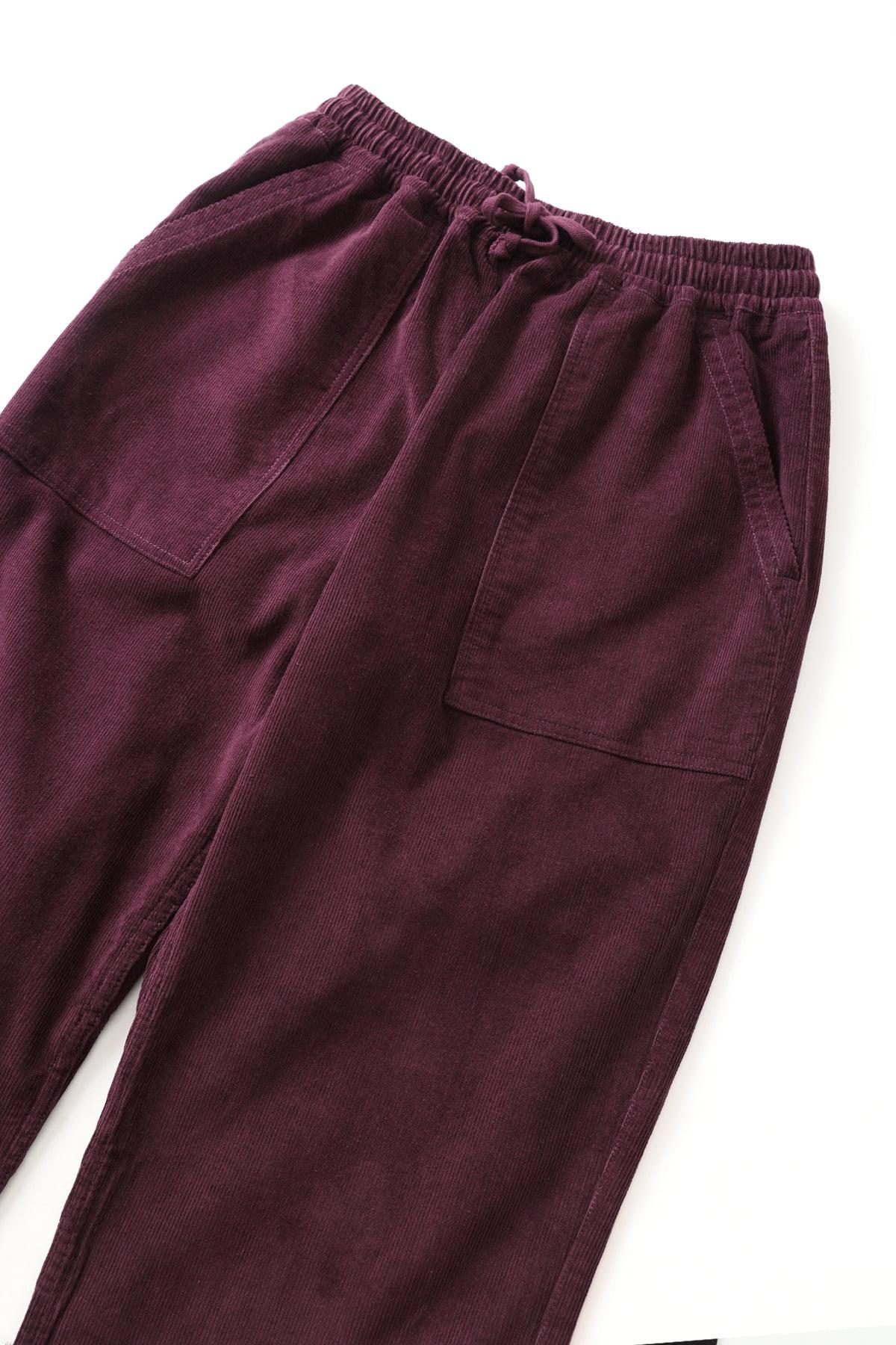 Corduroy Chef Pants - Plum Product Image
