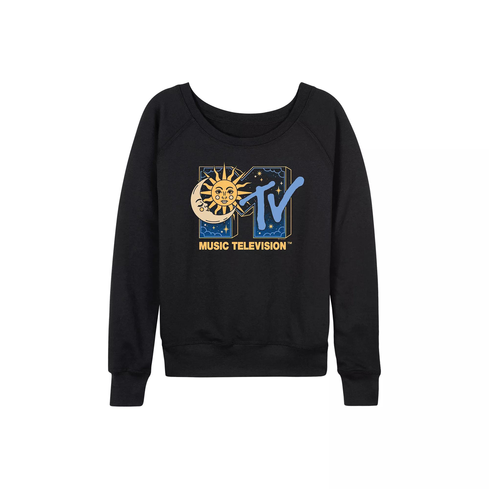 Women's MTV Celestial Logo French Terry Long Sleeve Tee,  Product Image