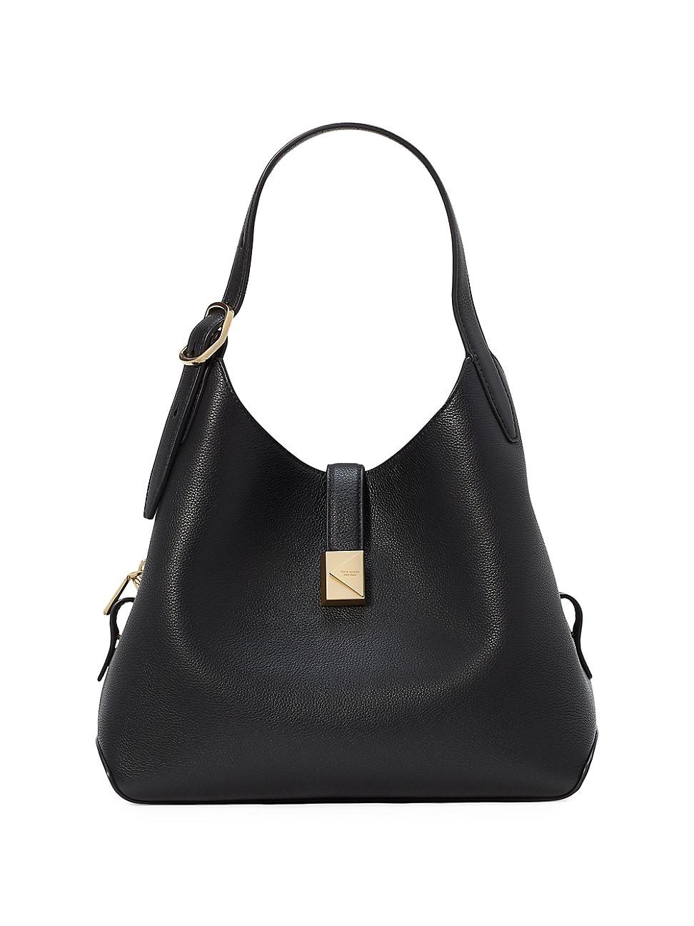 Womens Medium Deco Pebbled Leather Crossbody Tote Bag Product Image