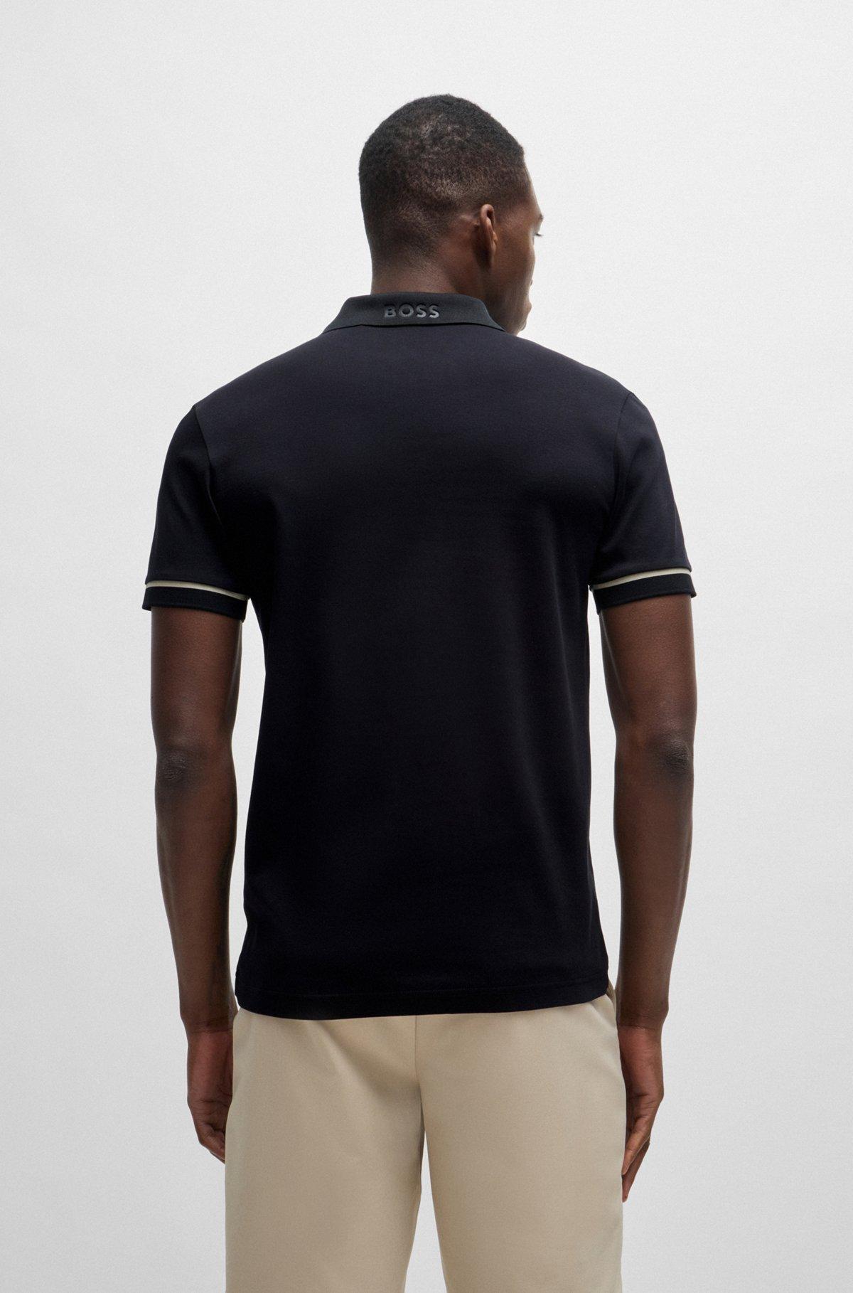 Interlock-cotton slim-fit polo shirt with contrast trims Product Image