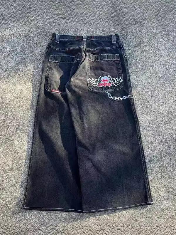 Retro Hip Hop Loose Boyfriend Jeans Product Image