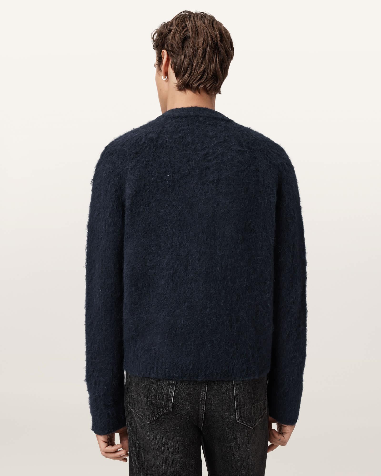 Sonny Zip Up Cardigan INK NAVY BLUE | ALLSAINTS US Product Image