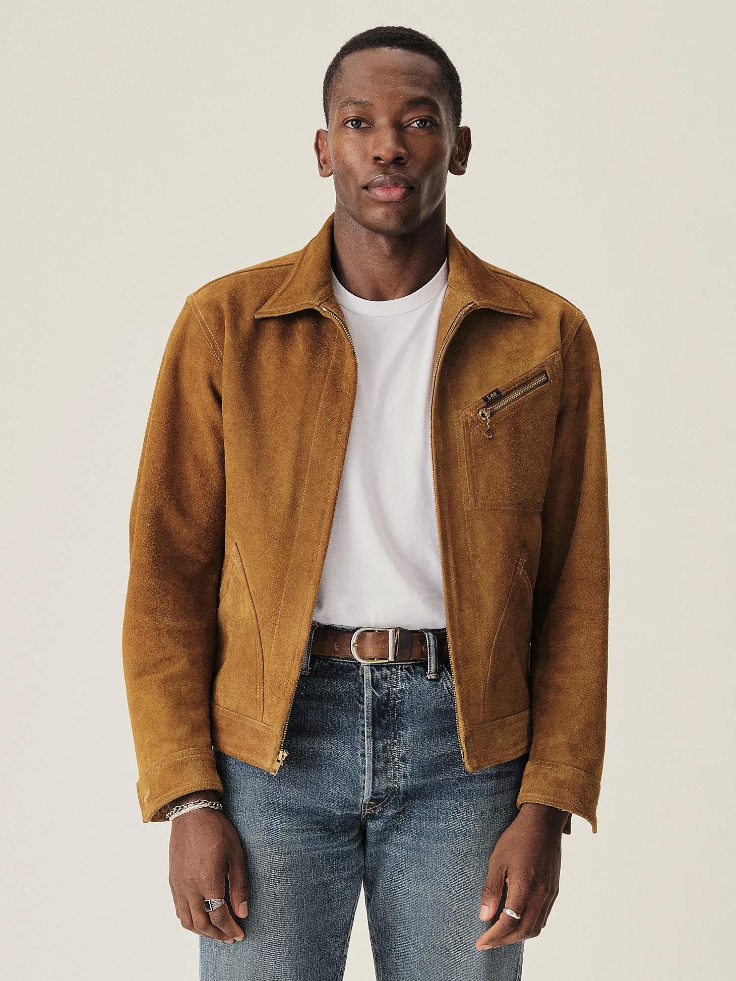 Men's Lee® x Buck Mason Rambler Suede 91-B Jacket | Men's Jackets & Outerwear | Lee® Product Image