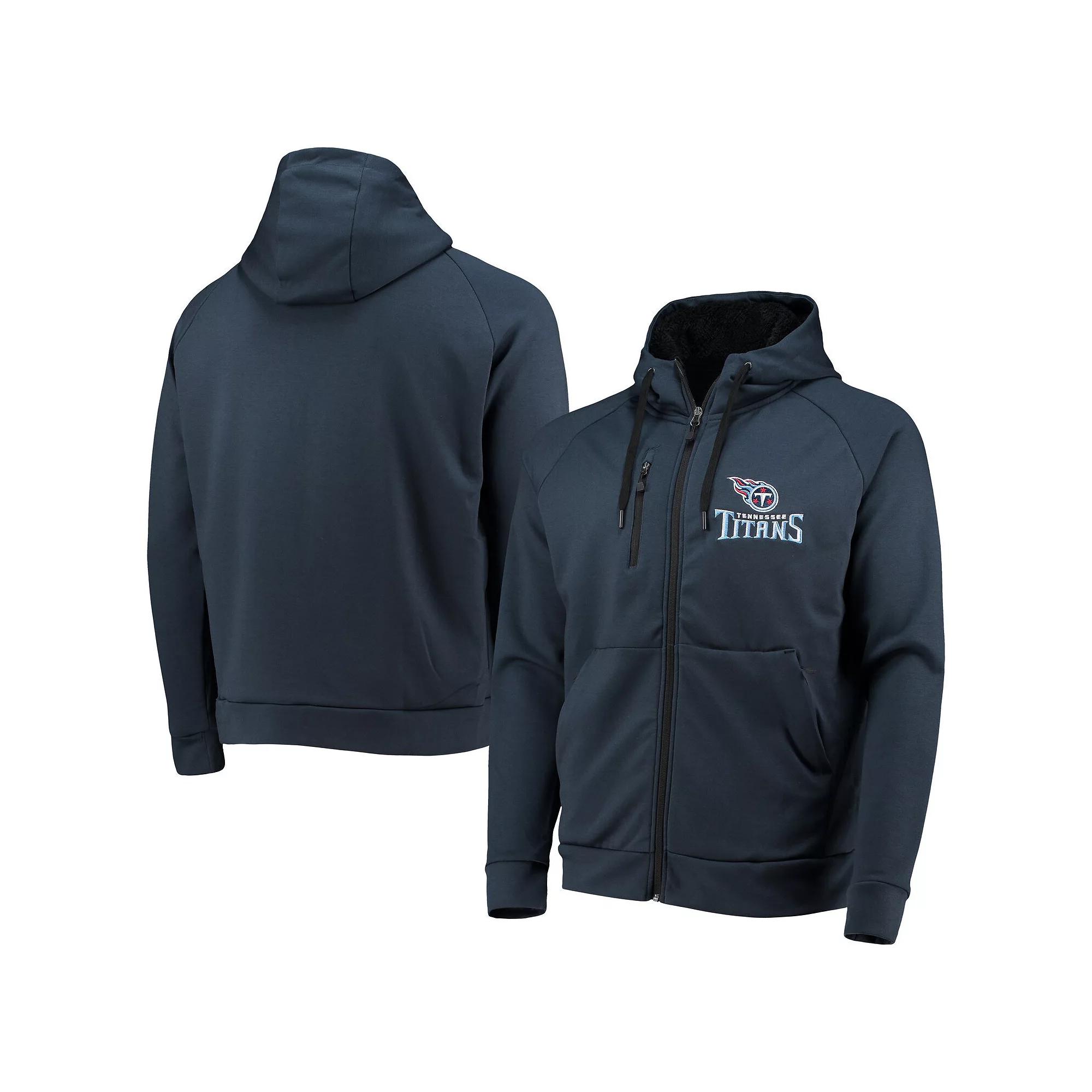 Men's Dunbrooke Navy Tennessee Titans Shag Tri-Blend Full-Zip Raglan Hoodie,  Product Image
