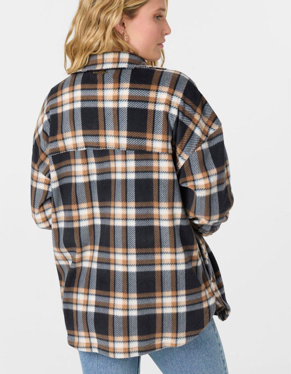 O'NEILL Rune Superfleece Womens Oversized Flannel - BLACK COMBO Product Image