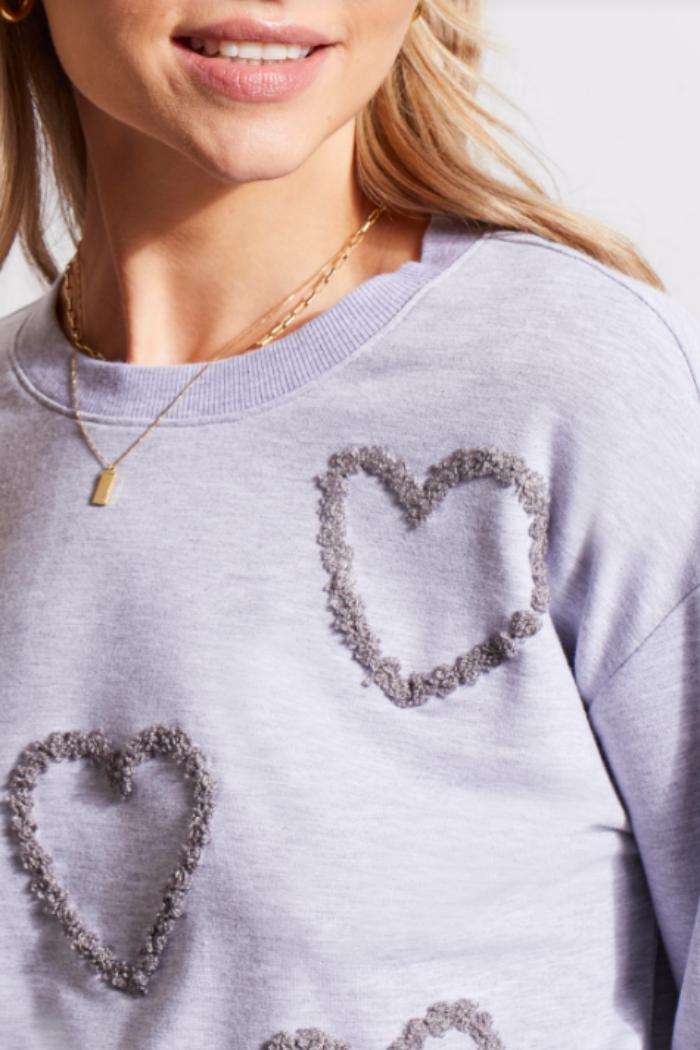 Heart Sweatshirt & Cropped Jogger Set Product Image
