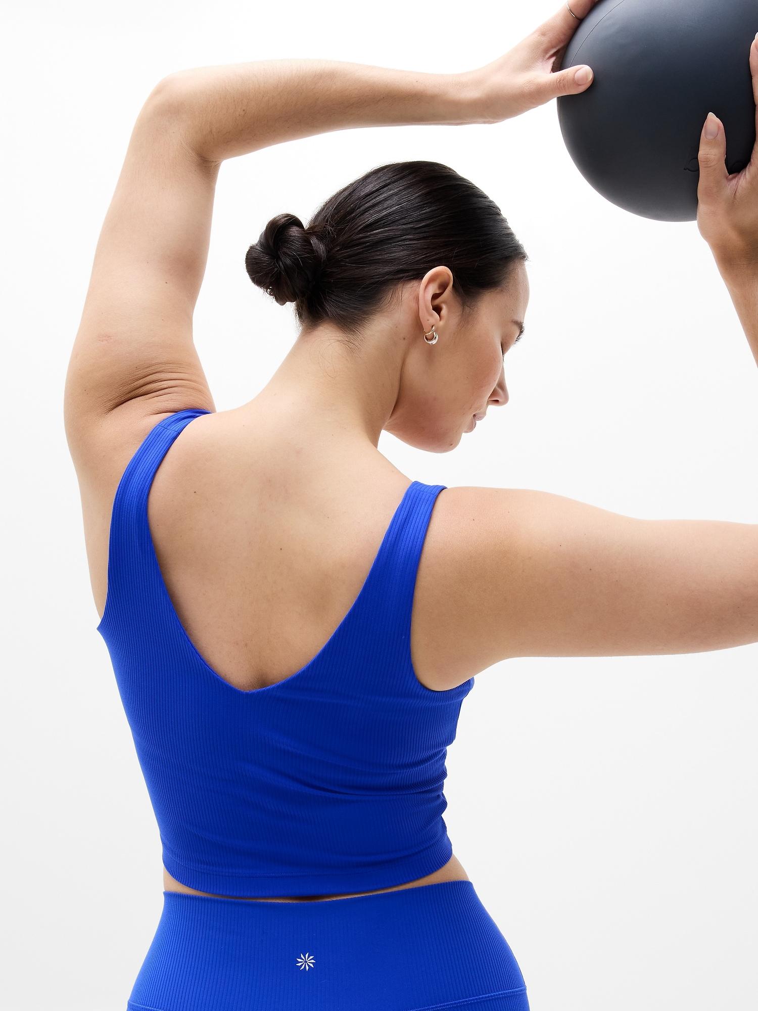 Transcend V Neck Rib Crop Sports Bra A-C Product Image