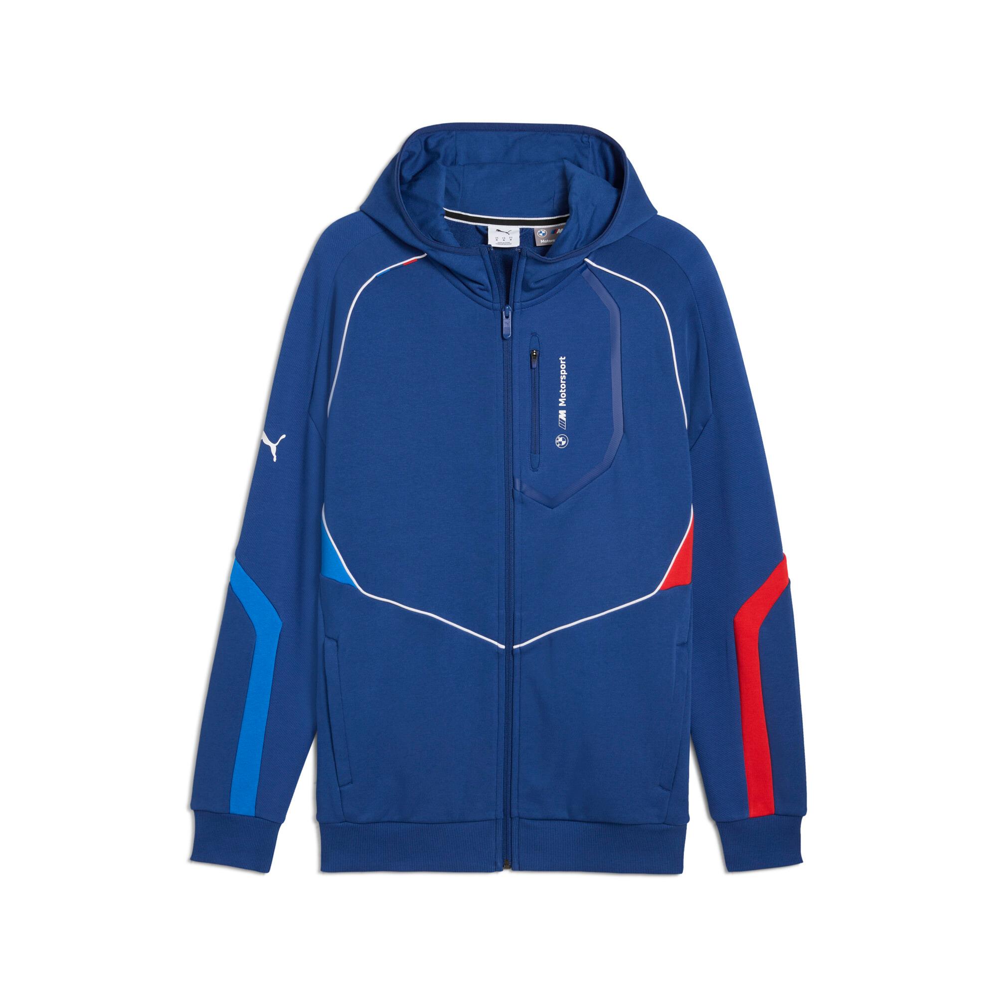 PUMA BMW M Motorsport Men's Hooded Jacket in Pro Blue/Medium Color Product Image
