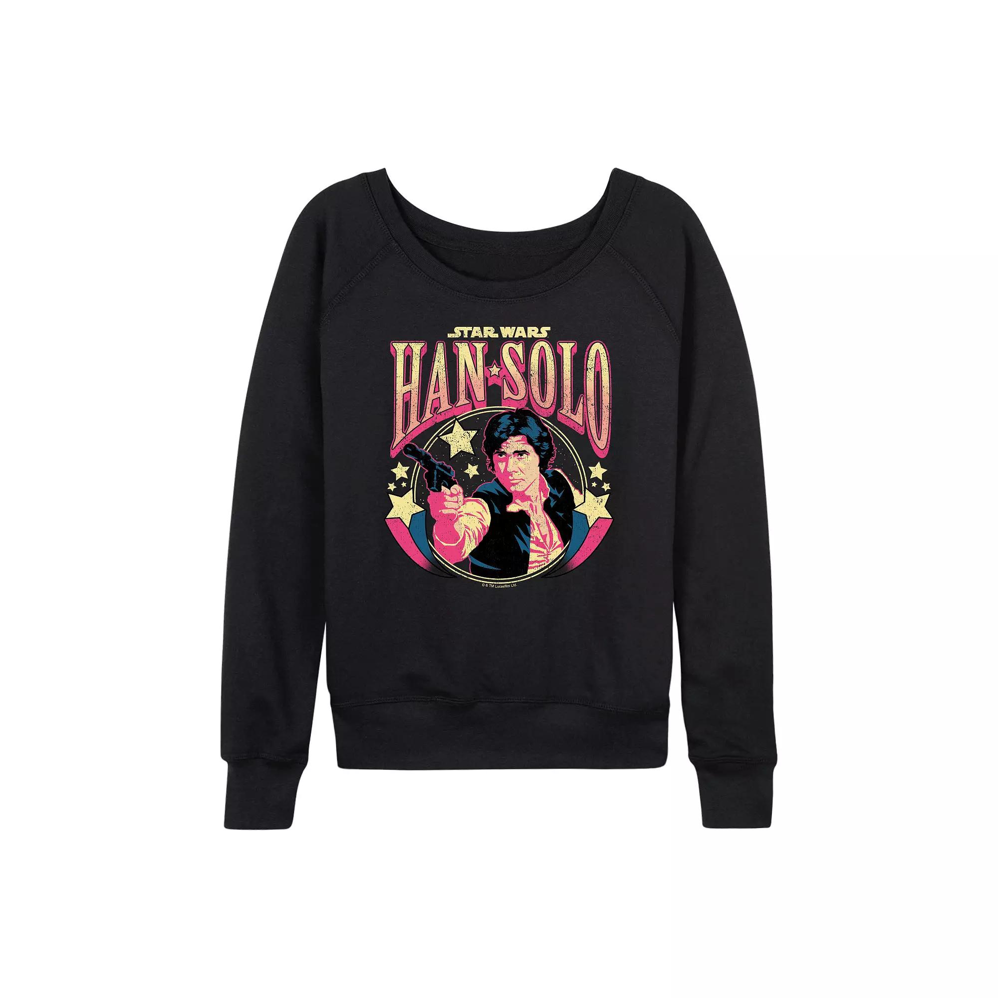 Women's Star Wars Han Solo Rock French Terry Long Sleeve Tee,  Product Image