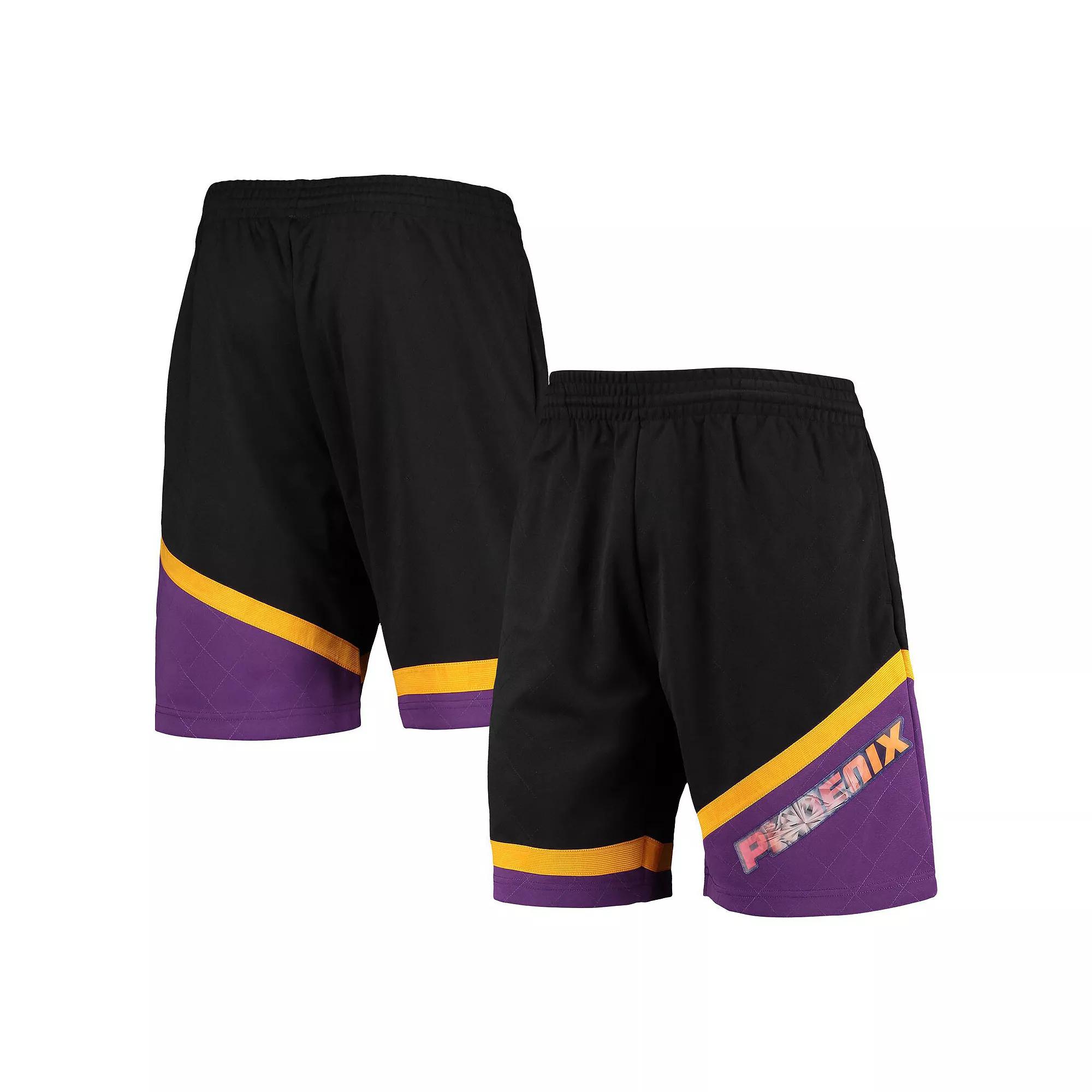 Men's Mitchell & Ness Black Phoenix Suns Hardwood Classics 75th Anniversary Swingman Shorts,  Product Image