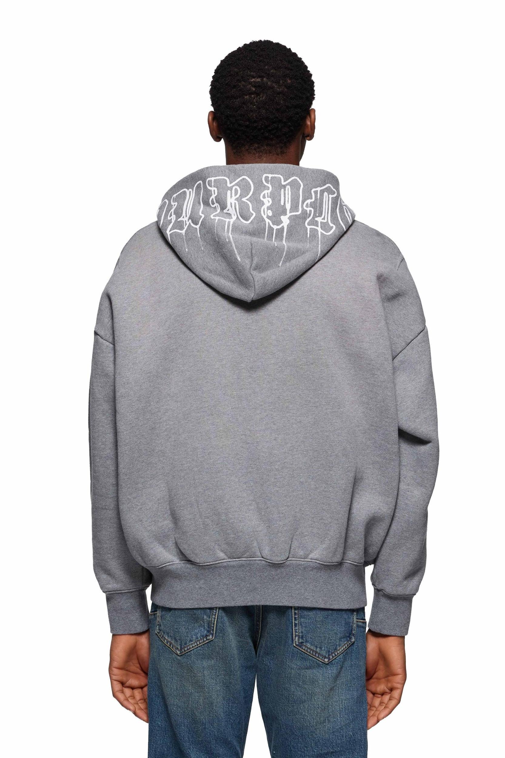 Purple Brand Gothic Wordmark Drip Zip Up Hoodie Product Image