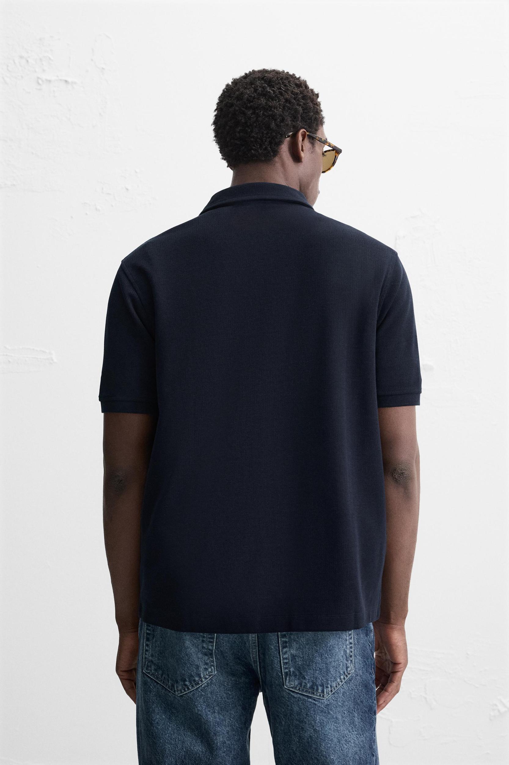 BASIC TEXTURED POLO SHIRT Product Image