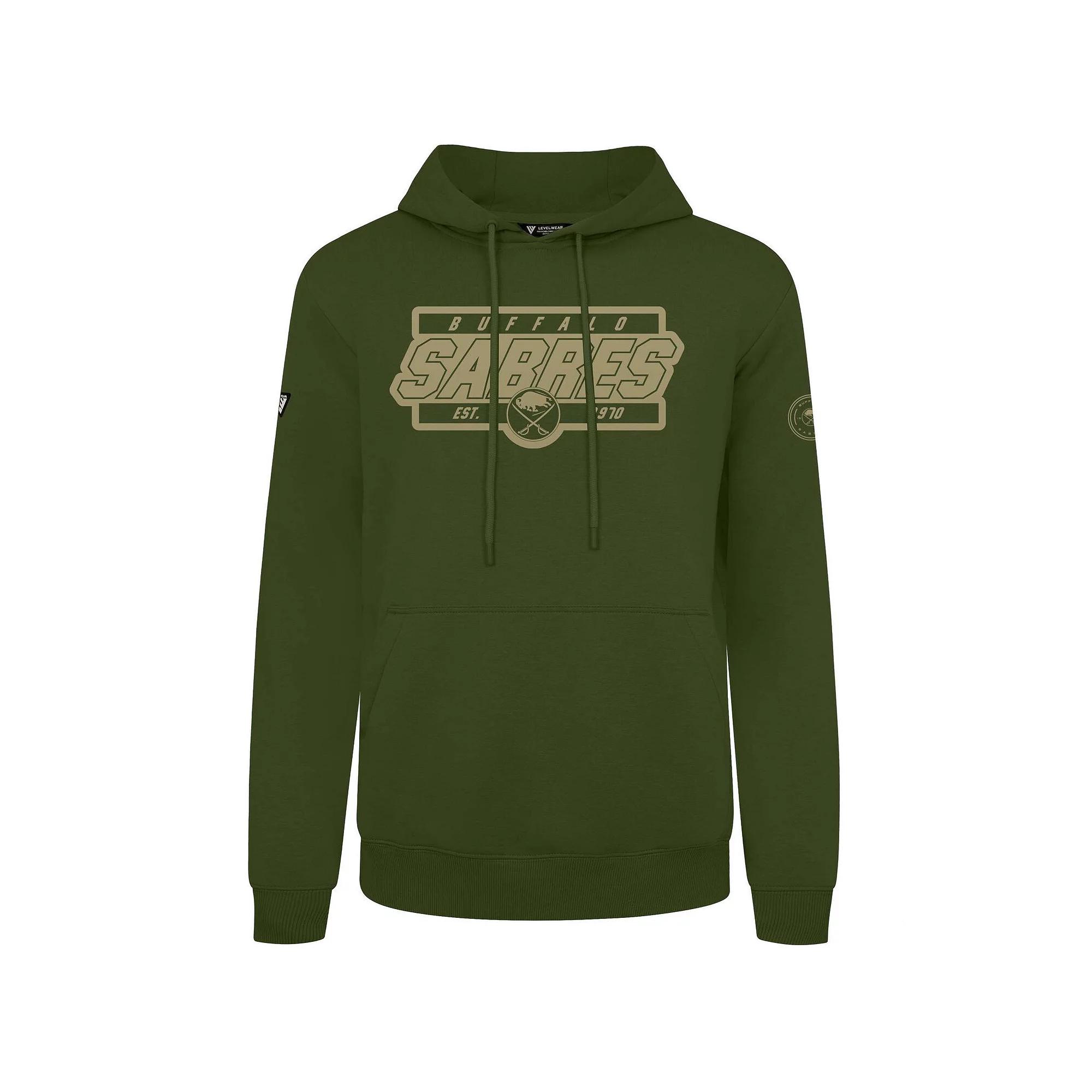 Men's Levelwear Olive Carolina Hurricanes Podium Pullover Hoodie,  Product Image