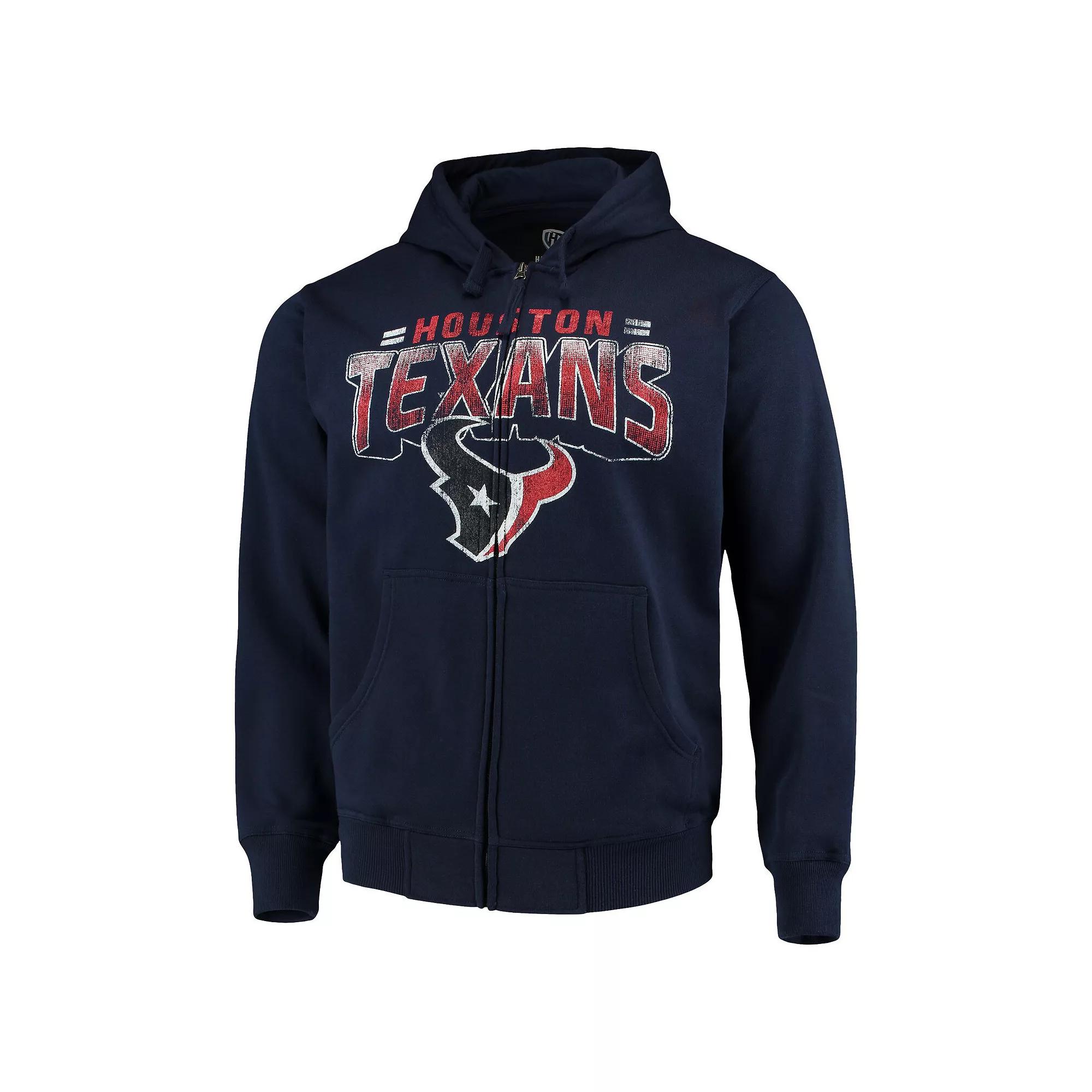 Men's G-III Sports by Carl Banks Navy Houston Texans Perfect Season Full-Zip Hoodie, Size: Medium, Blue Product Image