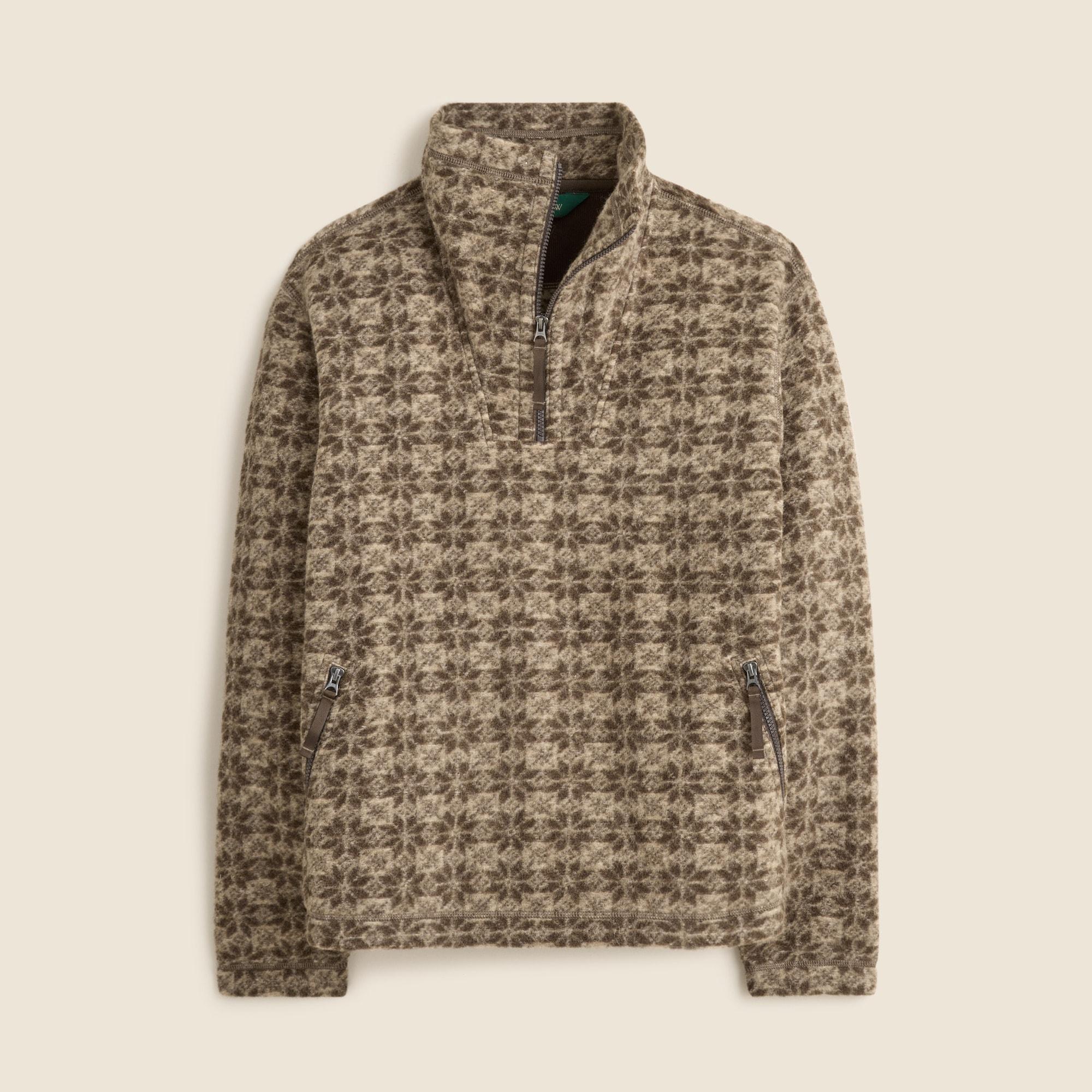 Wool-blend sherpa fleece half-zip pullover Product Image