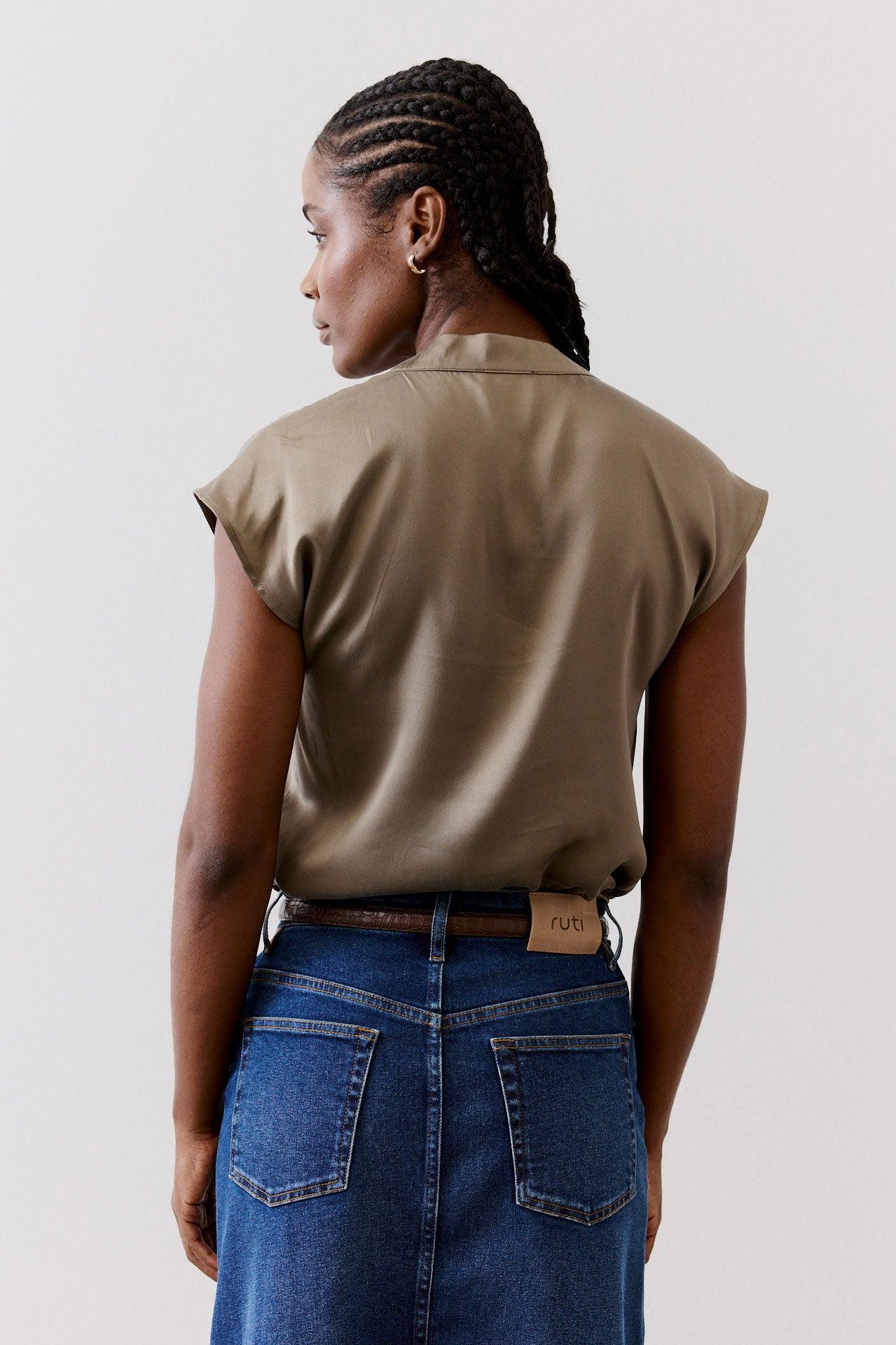 The Wrap Washable Silk Top Product Image