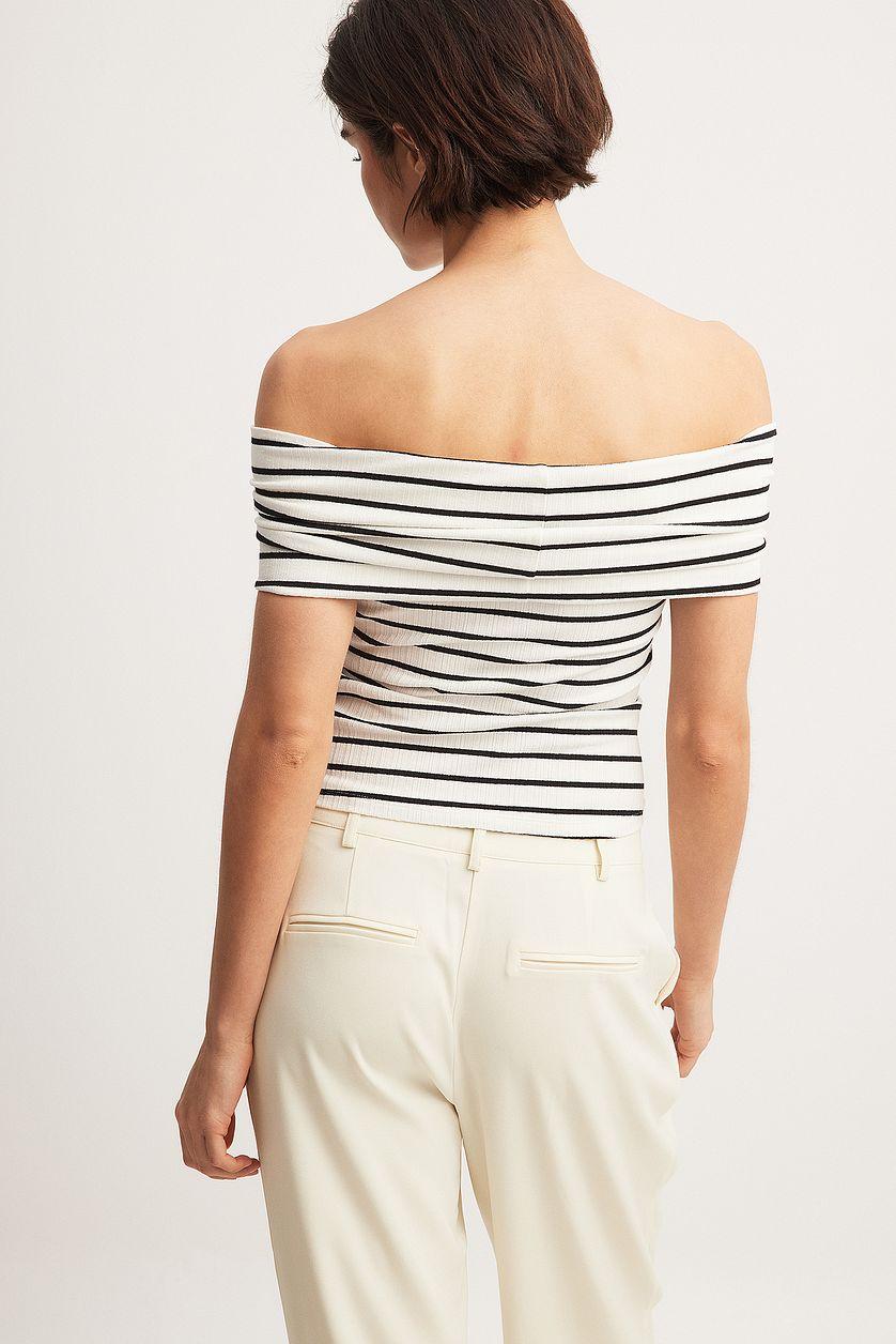 Off Shoulder Rib Top Product Image