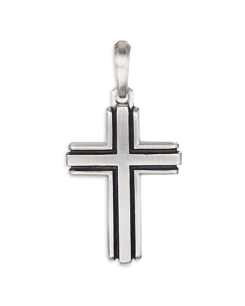 Mens Cross Pendant in Sterling Silver, 34mm Product Image