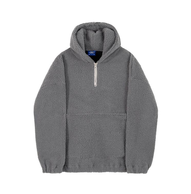 RT No. 3348 HALF ZIP-UP FLEECE HOODIE Product Image