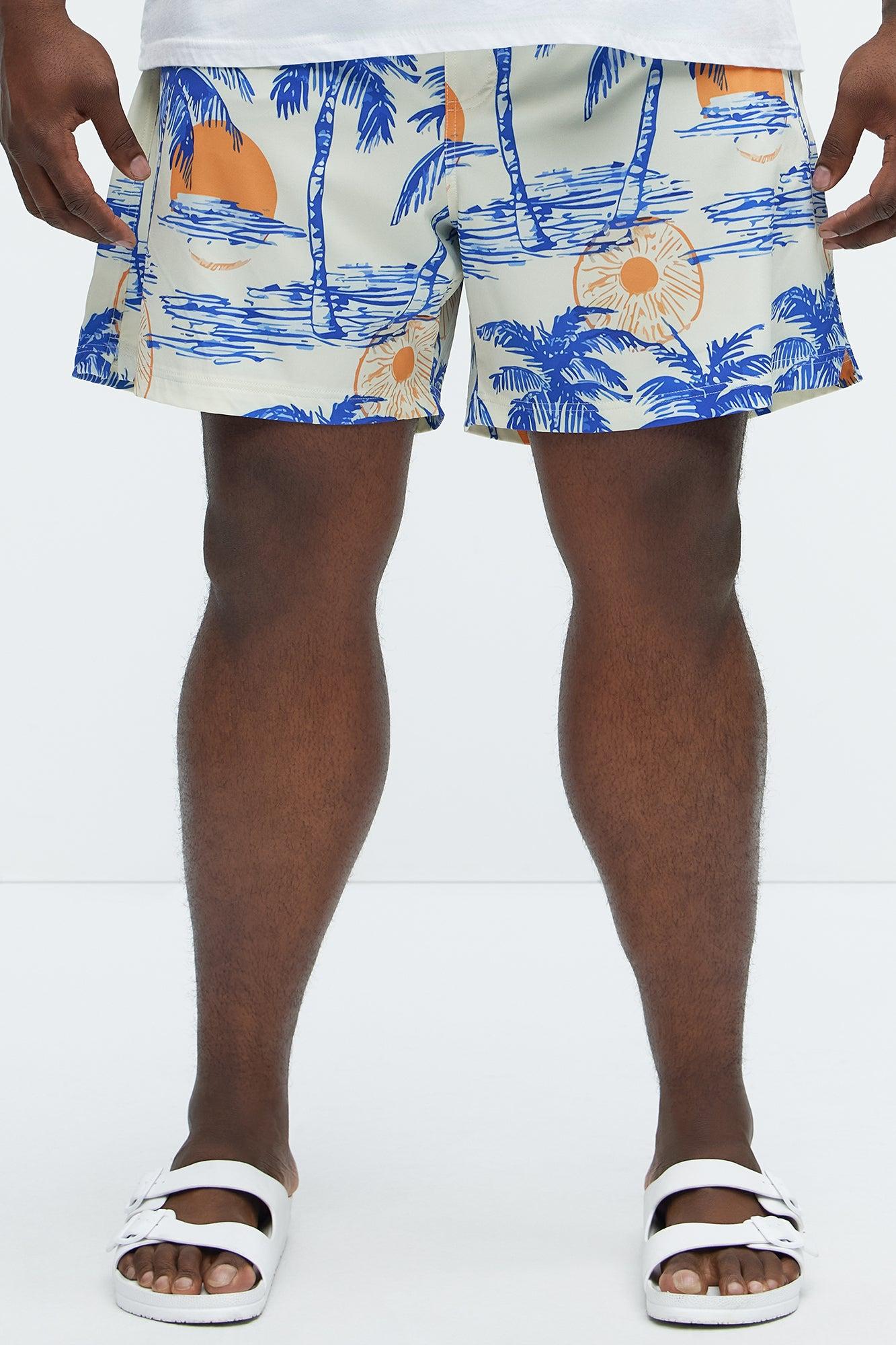 Watercolor City Printed Swim Classic Trunk - Multi Color Product Image