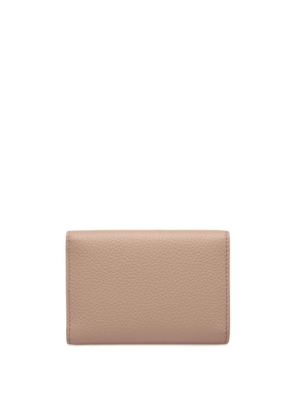 logo-plaque calf leather wallets Product Image