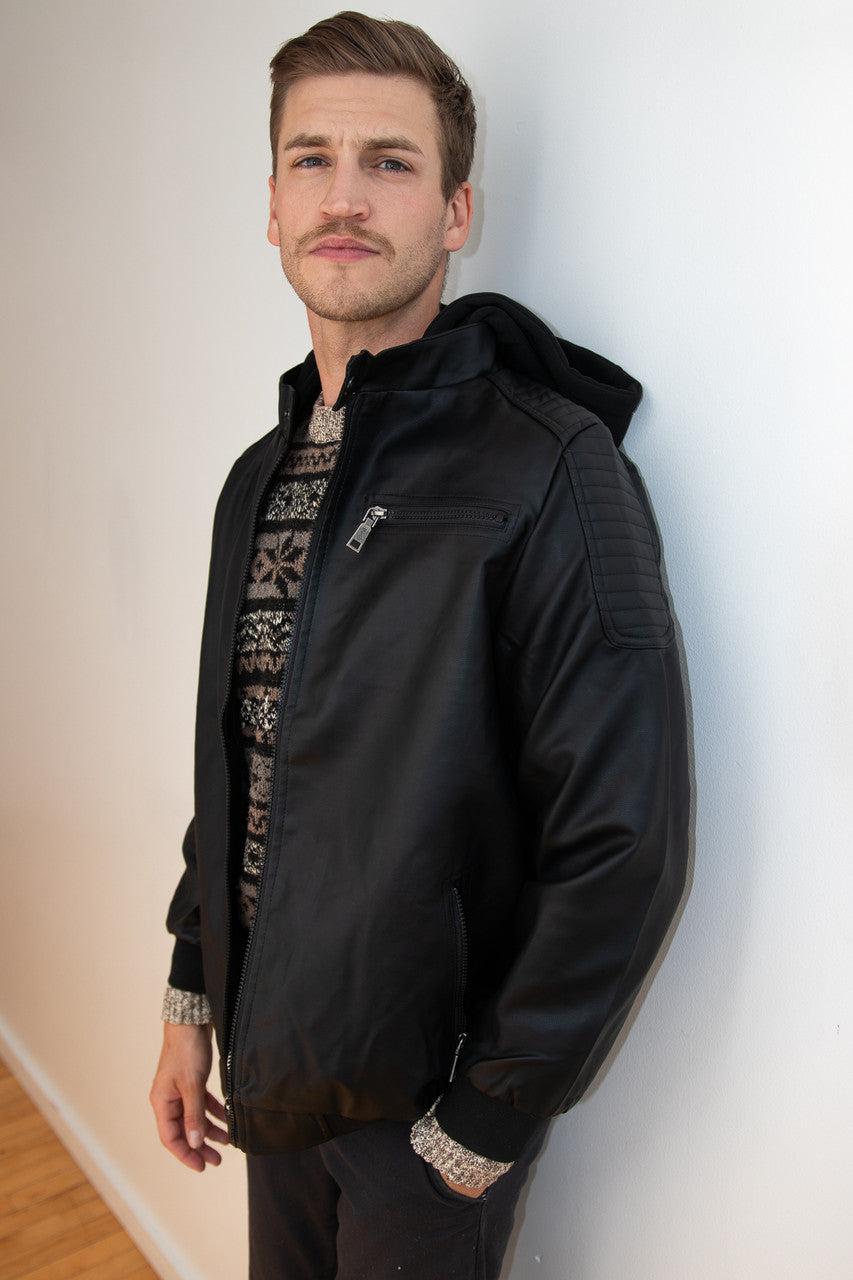 Hooded Moto Jacket Product Image