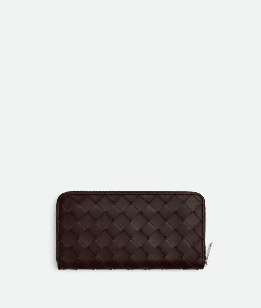 Men's Intrecciato Zip Around Wallet in Fondant Product Image