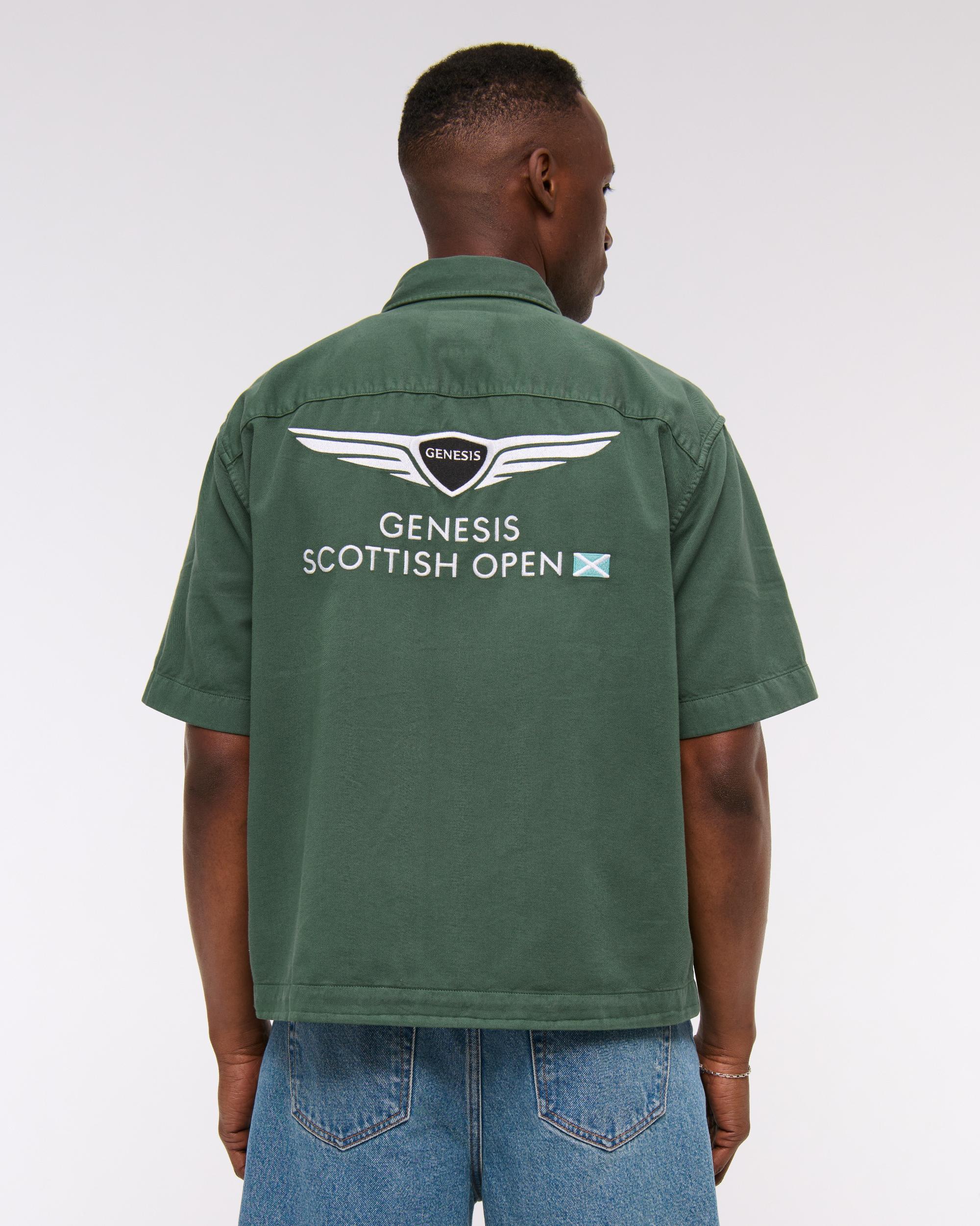 Short Sleeve Cropped PGA Scottish Open Button-Up Shirt Product Image