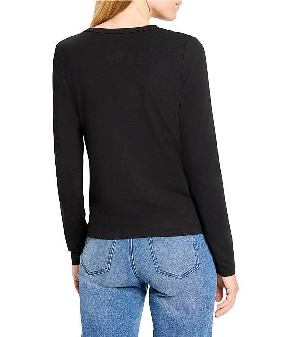 NIC + ZOE Perfect Knit Round Neck Long Sleeve Top Product Image