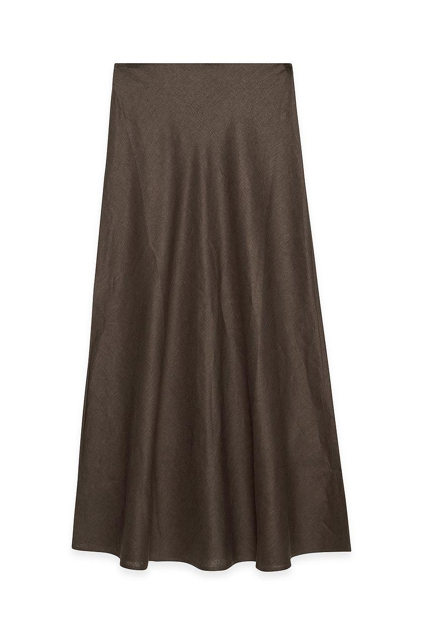 Linen A-line Maxi Skirt Product Image