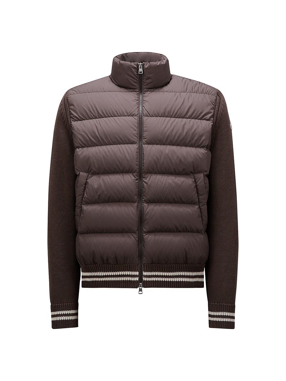 Mens Padded Zip-Up Knit Cardigan Product Image