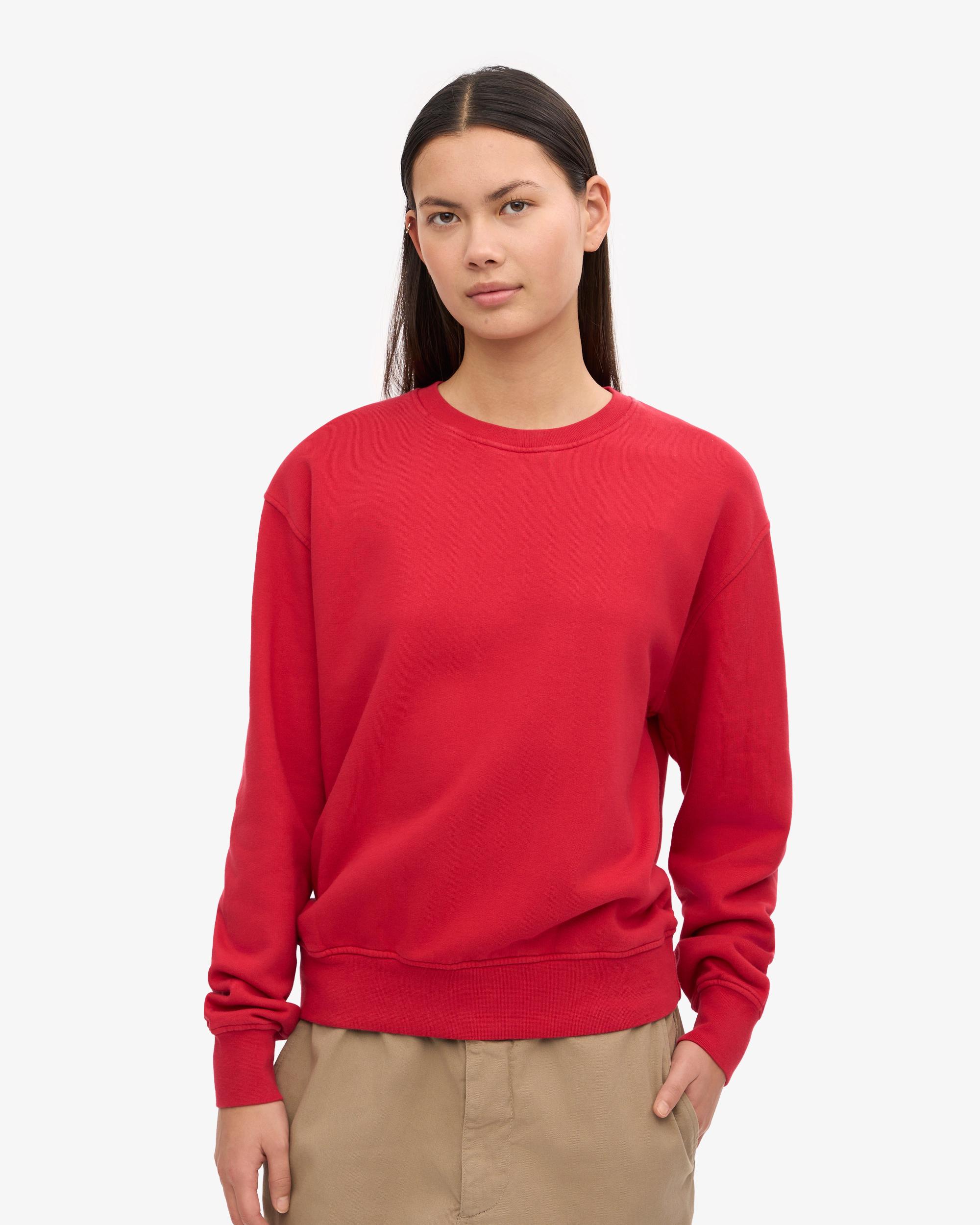 Women Classic Organic Crew - Scarlet Red Product Image