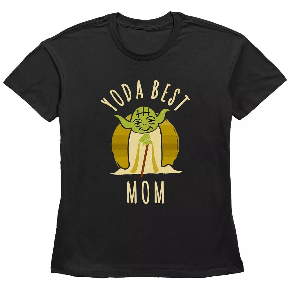 Women's Star Wars Yoda Best Mom Basic Fit Graphic Tee,  Product Image