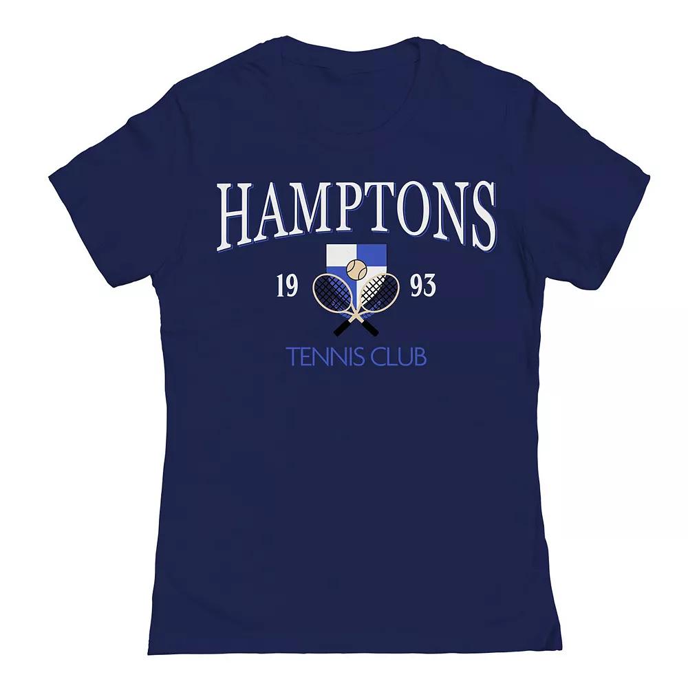 Junior's Hamptons Tennis Club Womens Graphic Tee, Girl's, Size: Medium, Blue Product Image