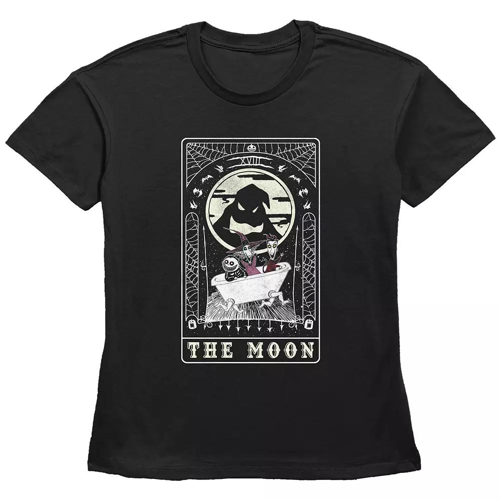 Disney's The Nightmare Before Christmas Juniors' The Moon Tarot Card Graphic Tee, Women's,  Product Image