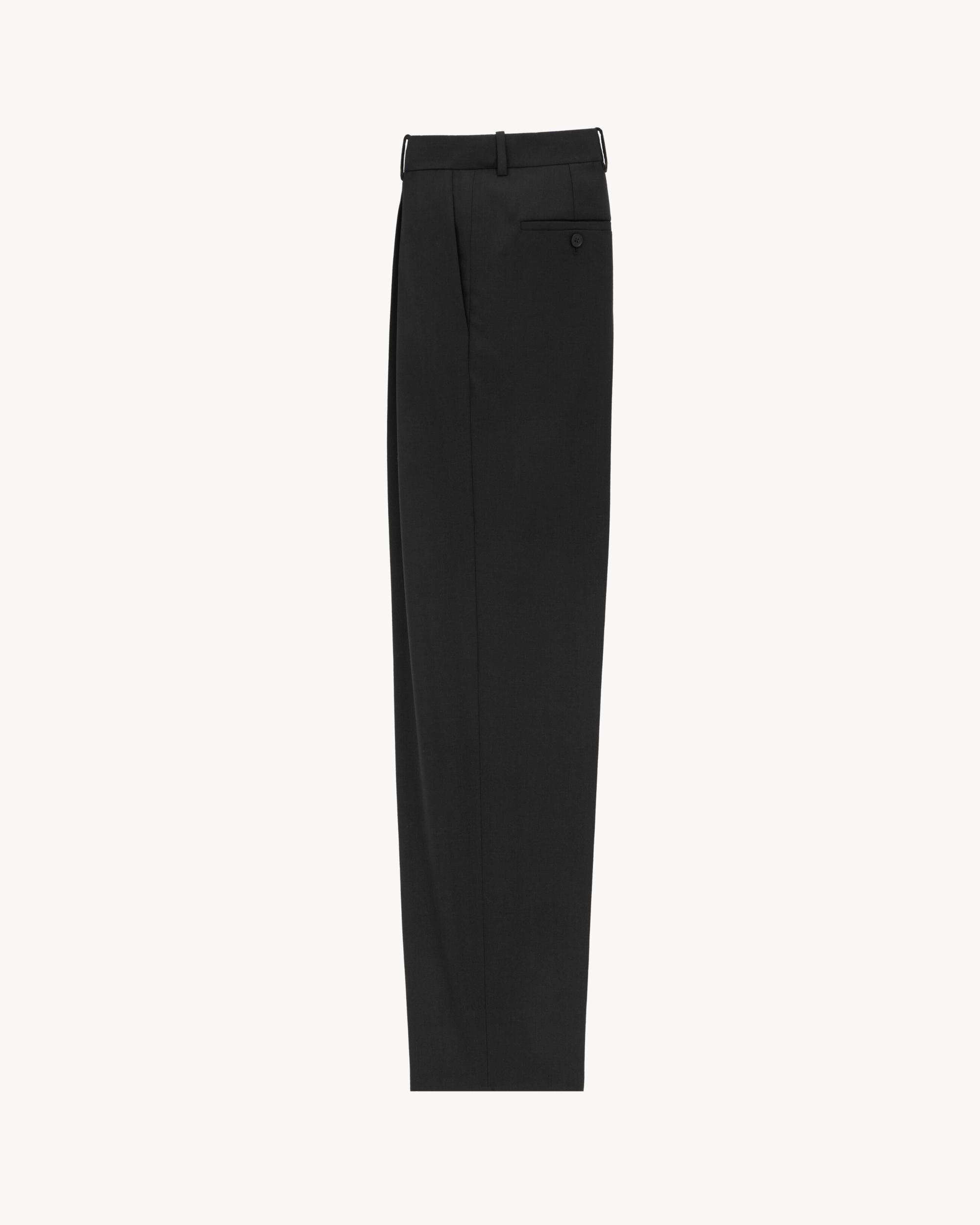 high-waisted pants in wool chiné Product Image