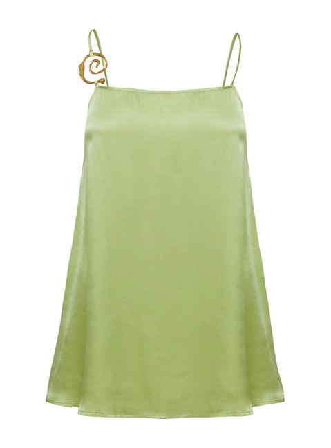 Apple Cider Mini Dress Green Product Image