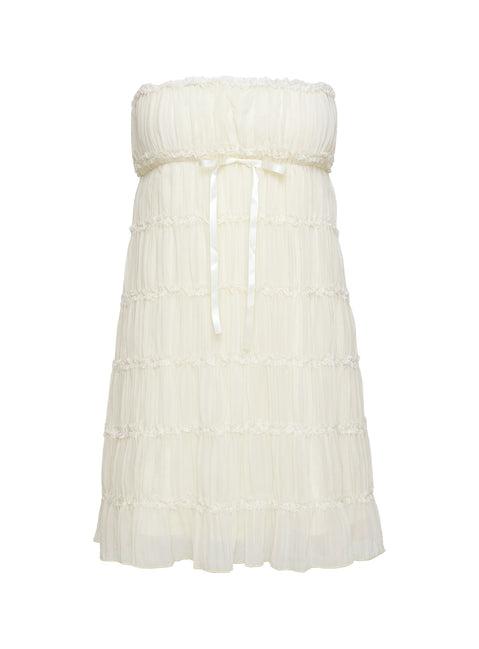 Opalette Strapless Mini Dress Cream Product Image