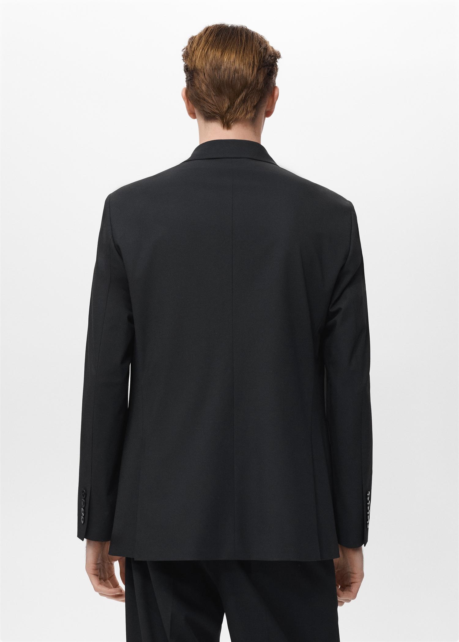 Boston regular-fit double-breasted suit blazer - Men | MANGO USA Product Image