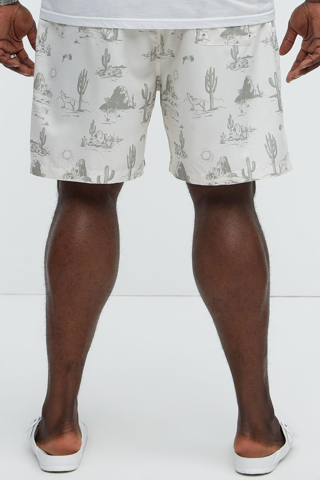 Deserted Cactus Swim Classic Trunk - Cream Product Image