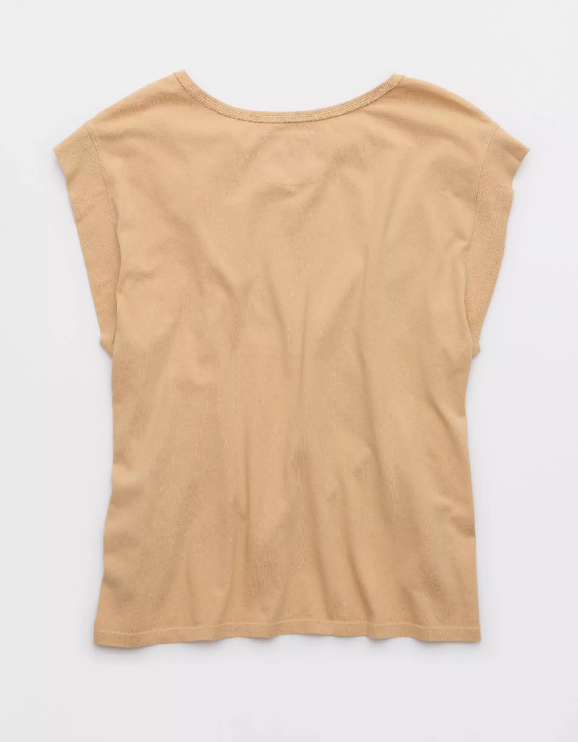 Aerie Summer Breeze Notch Neck T-Shirt Product Image