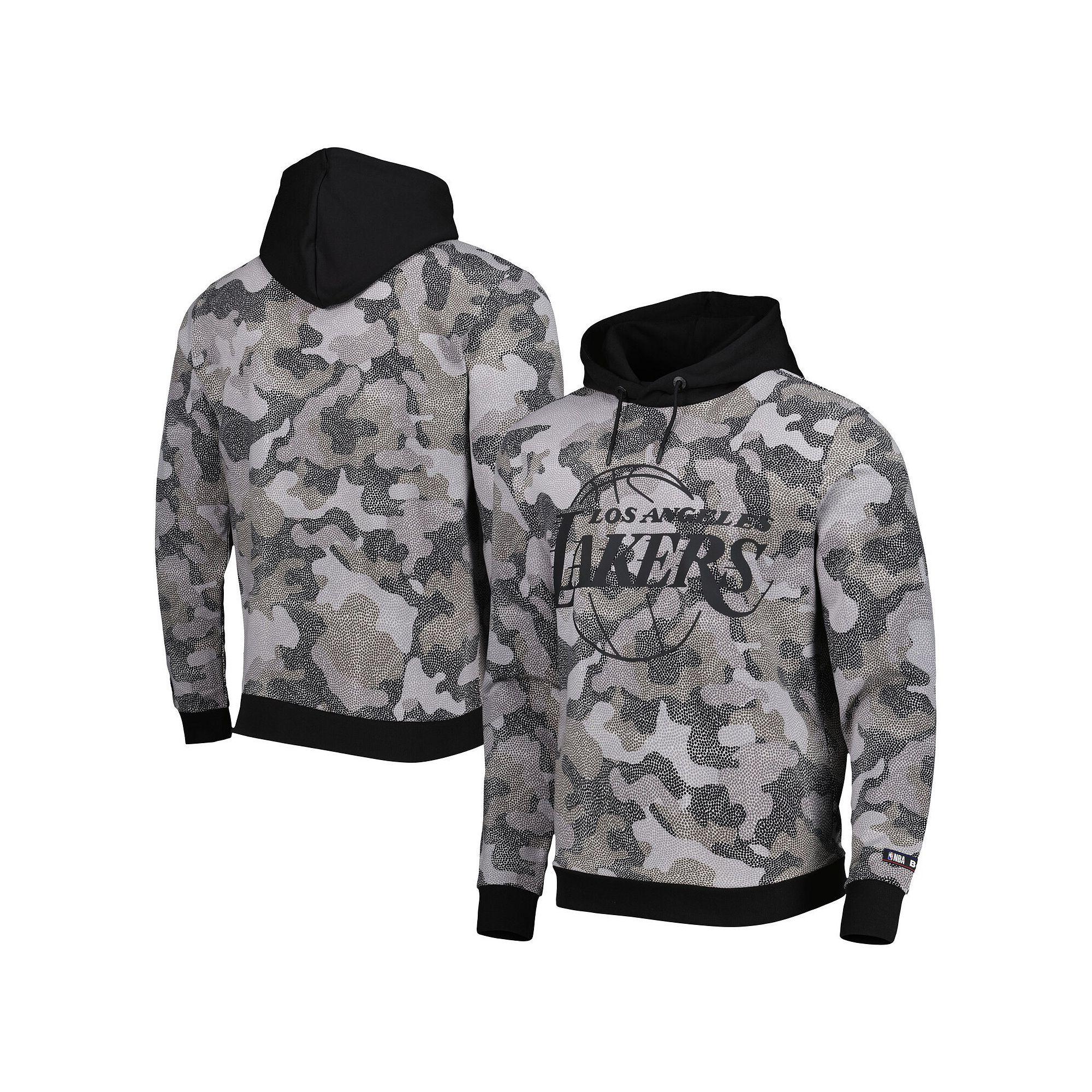 Men's Hugo Boss x NBA Black Los Angeles Lakers Camo Pullover Hoodie, Size: 2XL Product Image