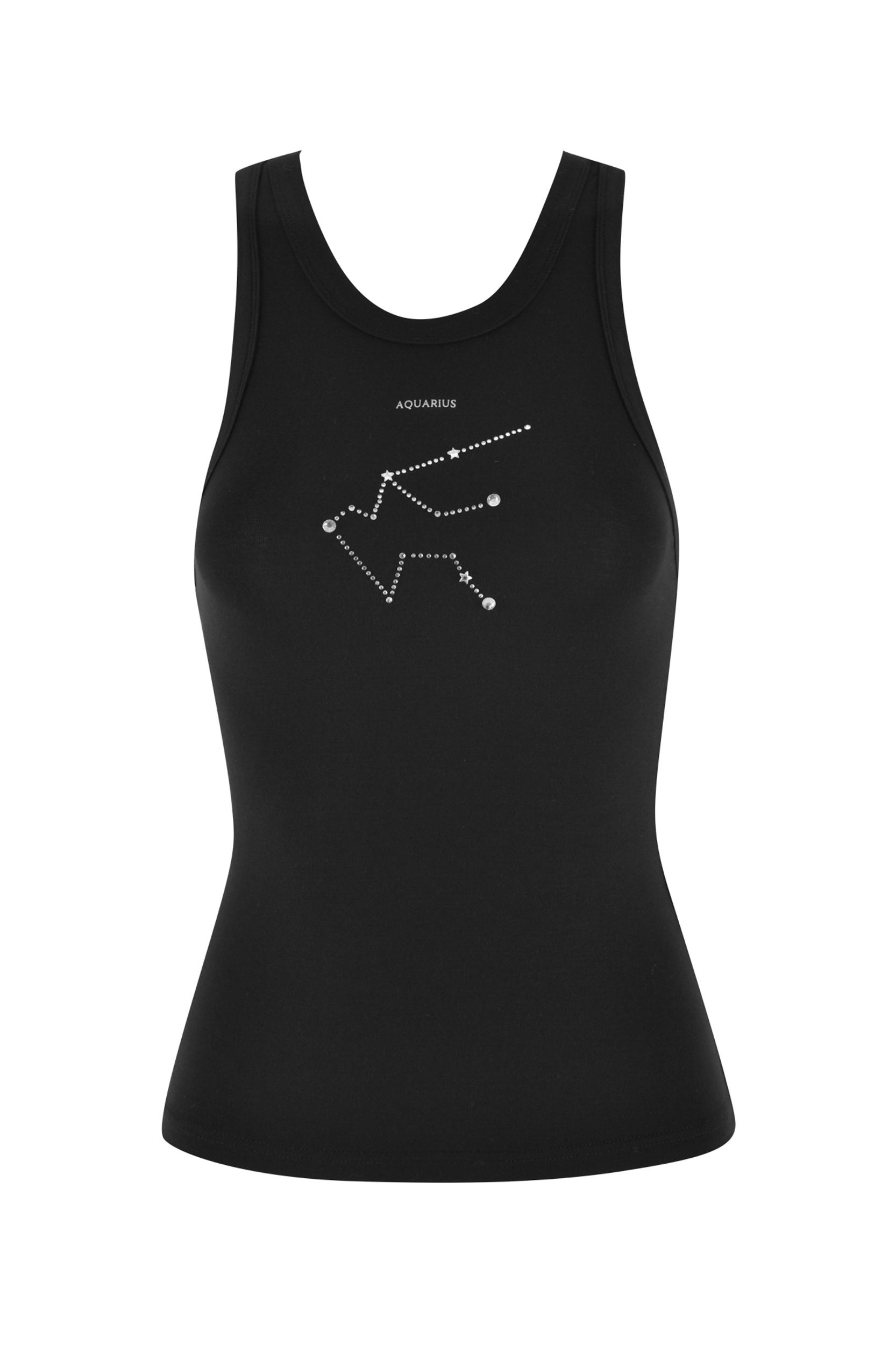 AQUARIUS ZODIAC TANK - BLACK Product Image