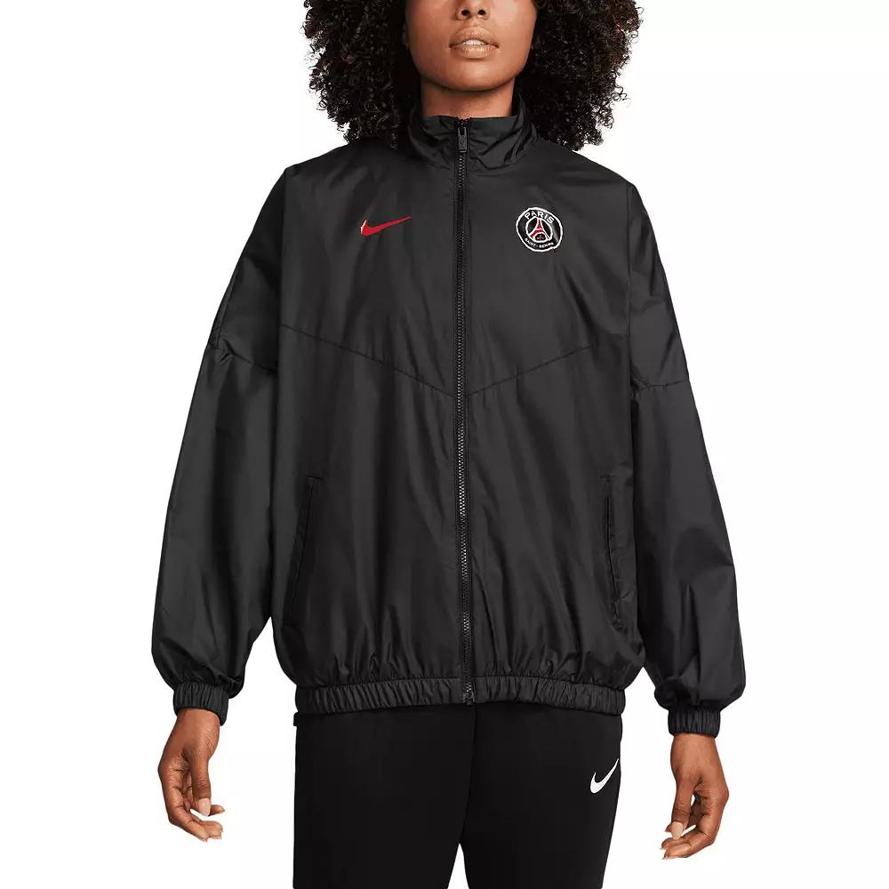 Women's Nike Black Paris Saint-Germain Essential Windrunner Full-Zip Jacket,  Product Image