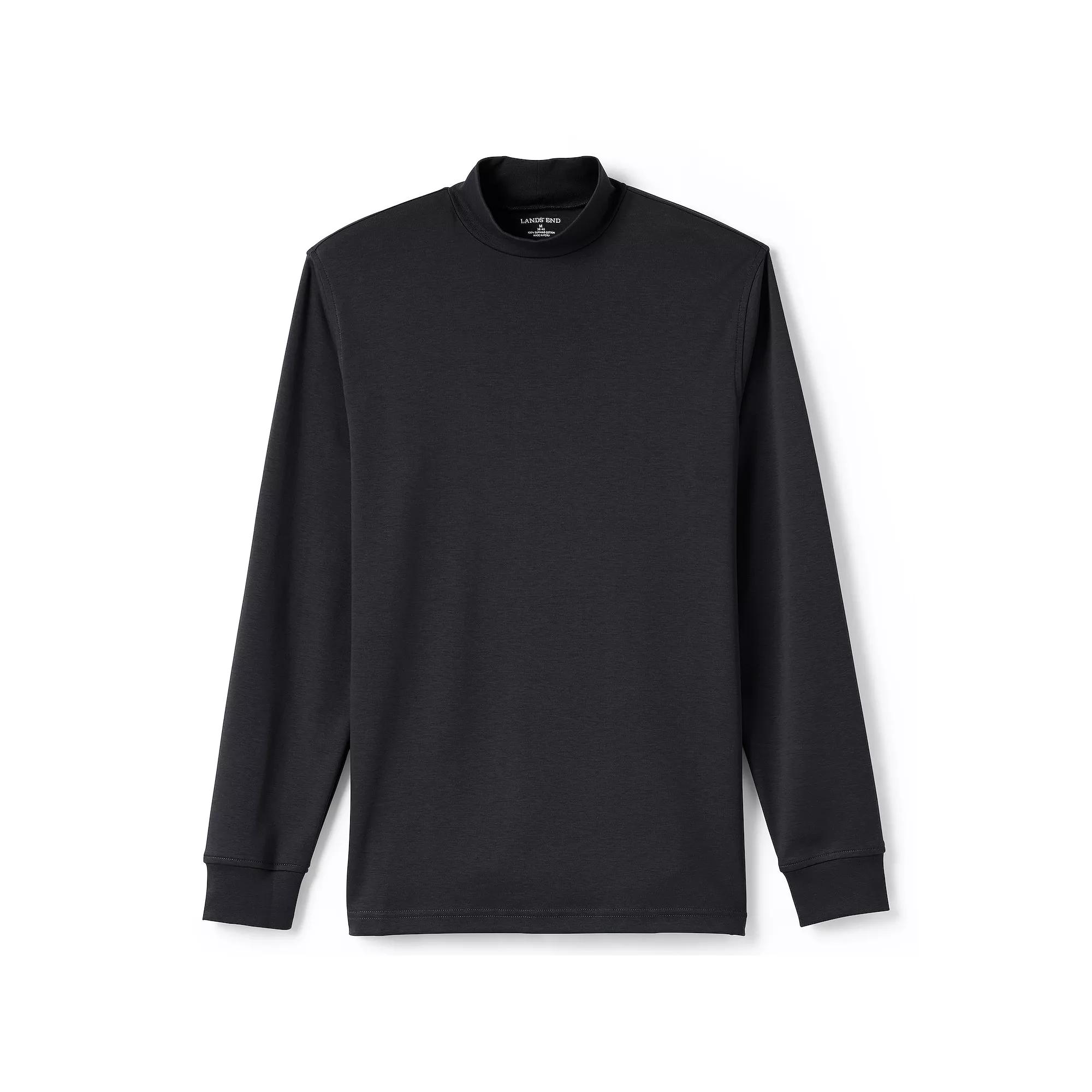 Big & Tall Lands' End Super Soft Supima Mock Turtleneck, Men's,  Product Image