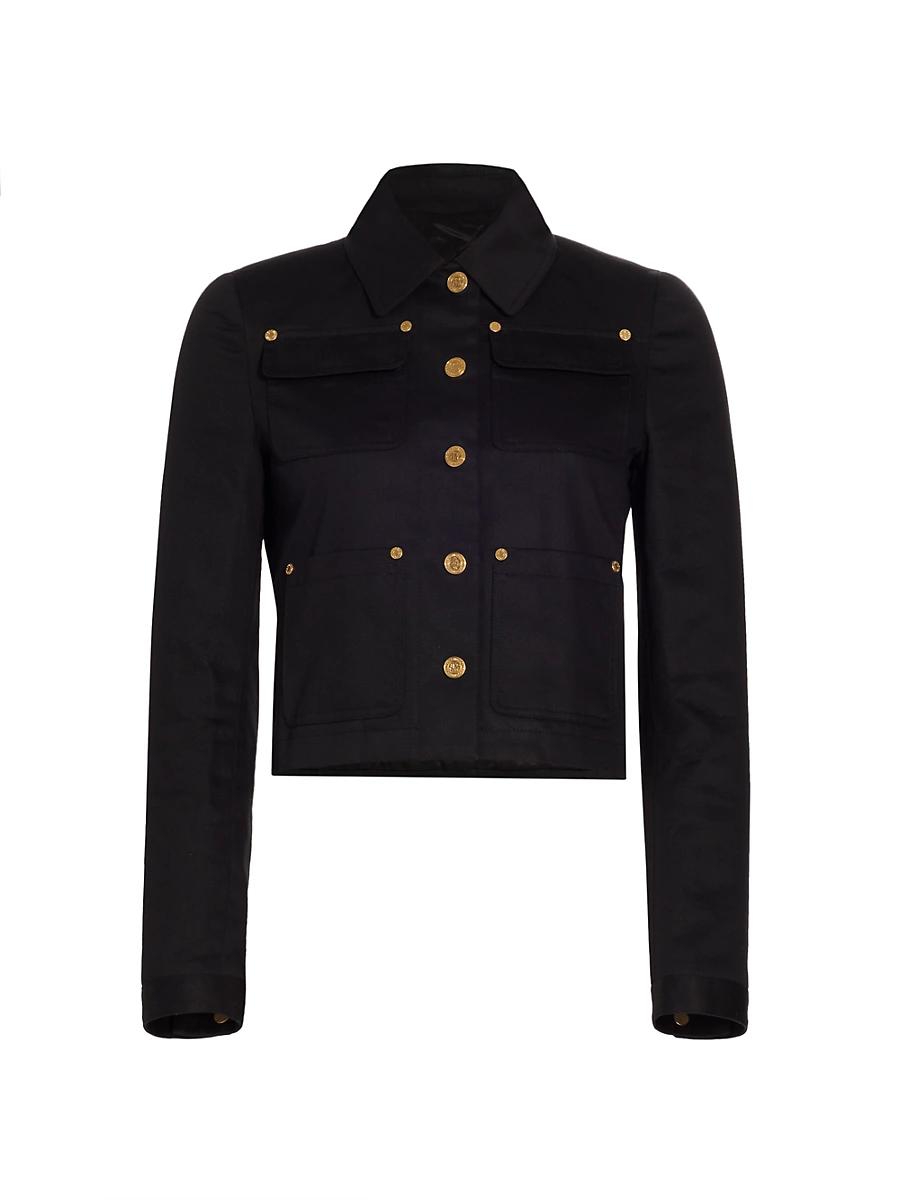 Womens Cotton Pockets Jacket Product Image