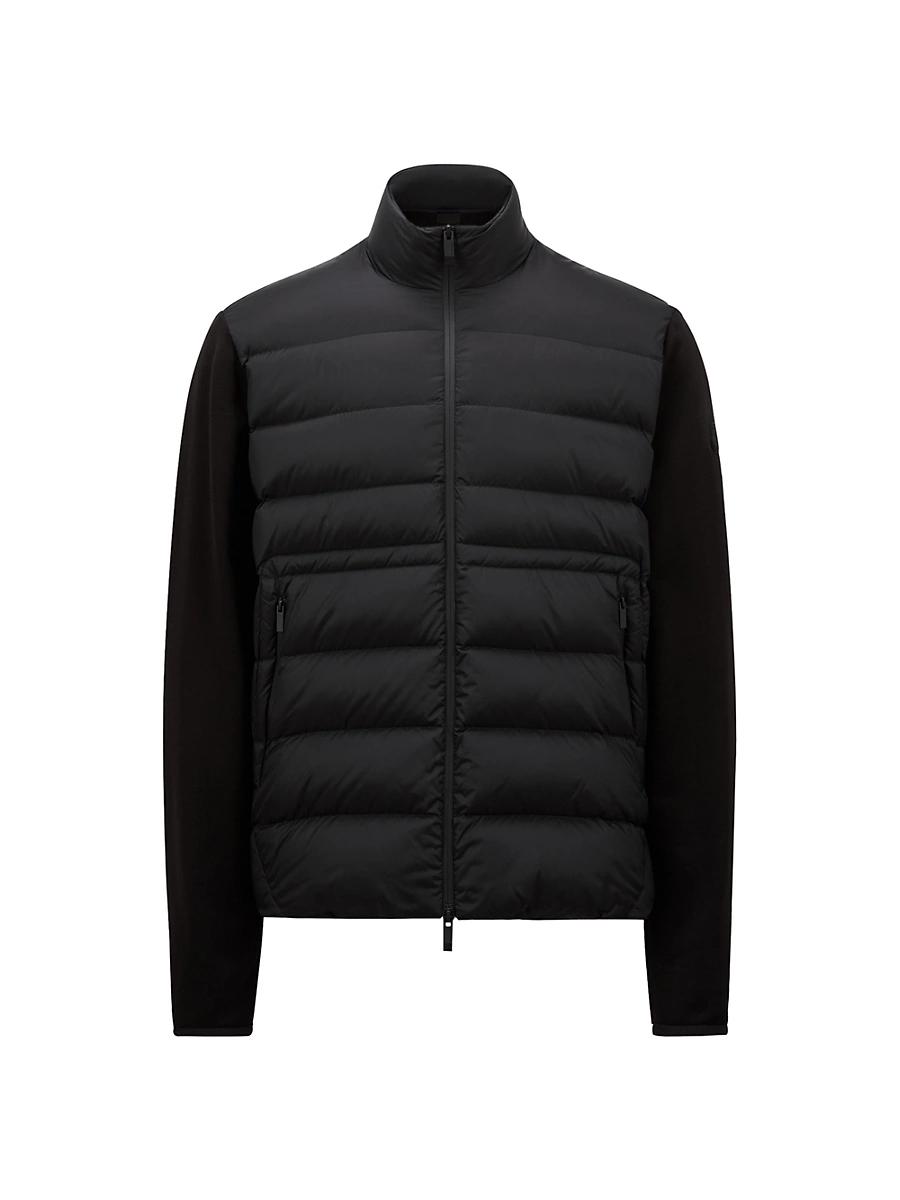 Mens Zip-Up Down Knit Combo Jacket Product Image