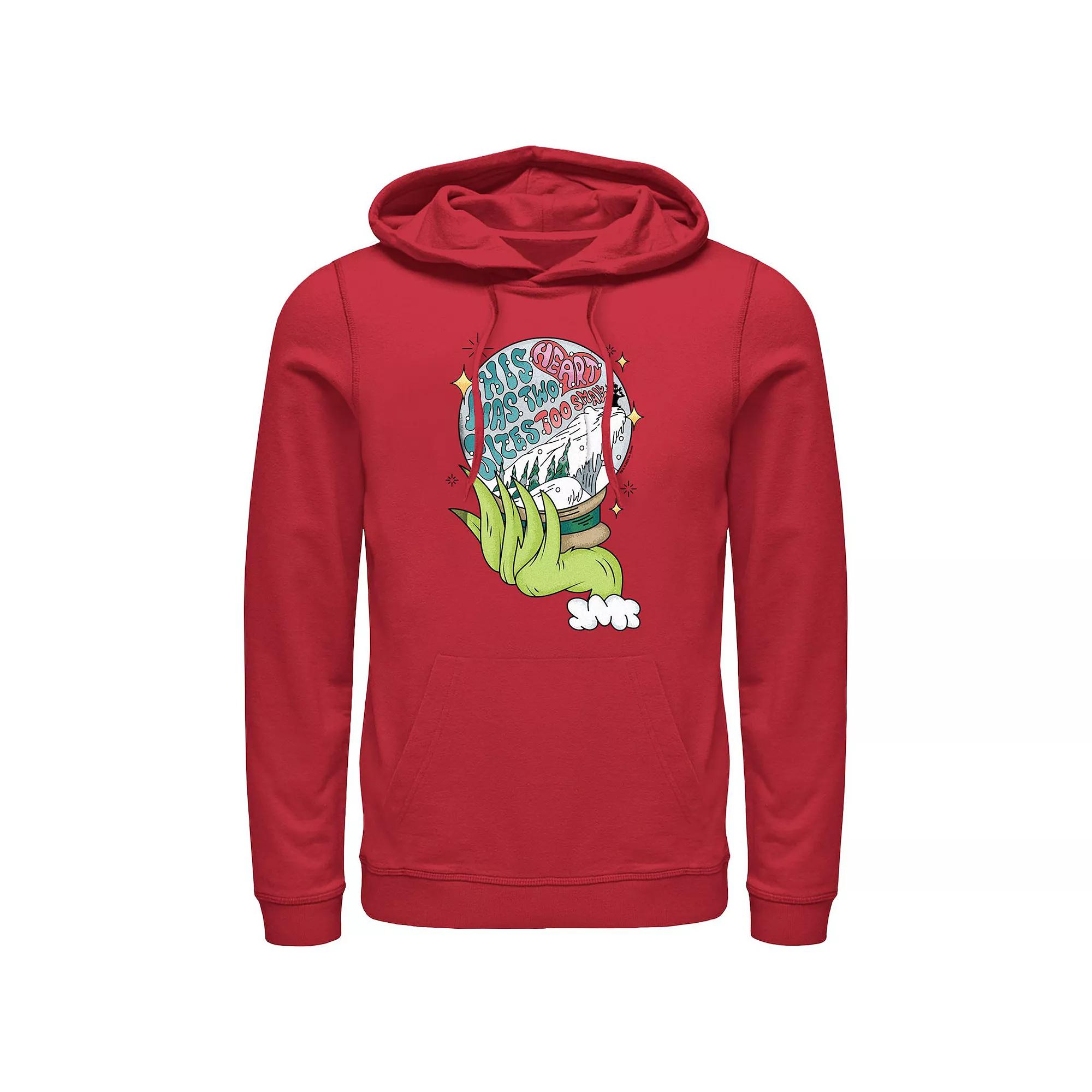 Big & Tall Dr. Seuss Grinch Snowball Graphic Hoodie, Men's, Size: Small, Red Product Image