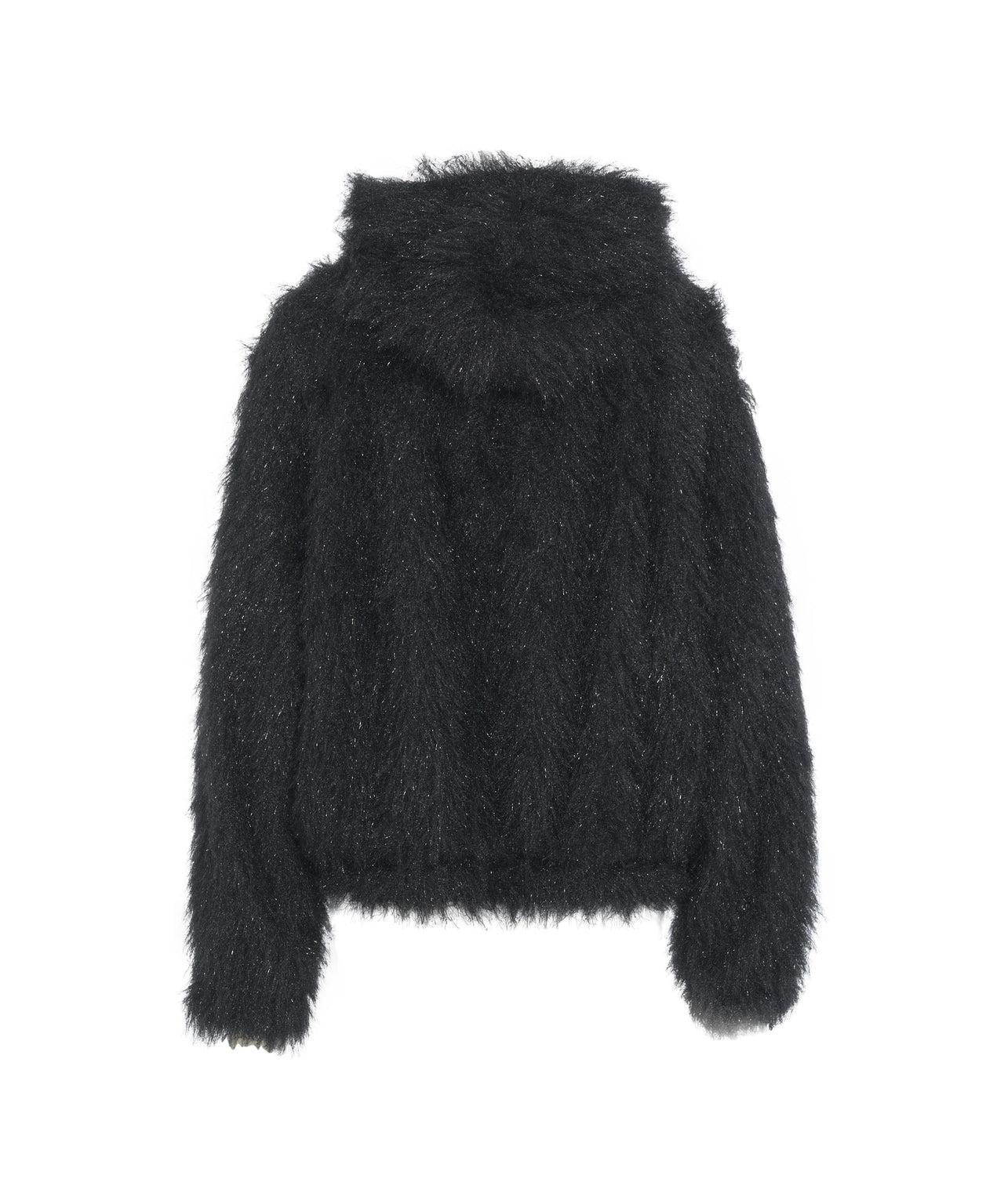 Faux fur hooded jacket Product Image